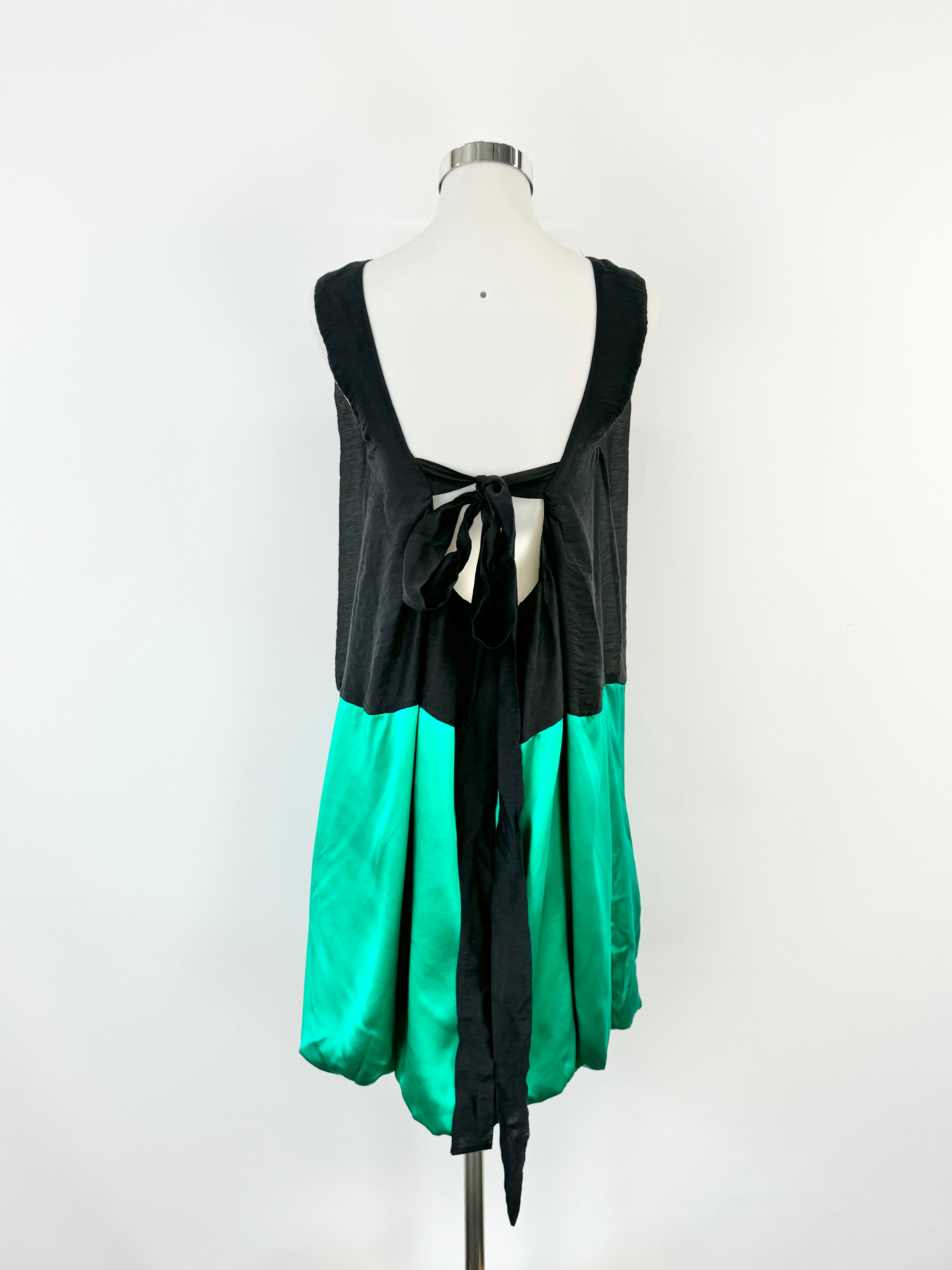 By Malene Birger 'Mireio' Black & Emerald Green Dress - AU8