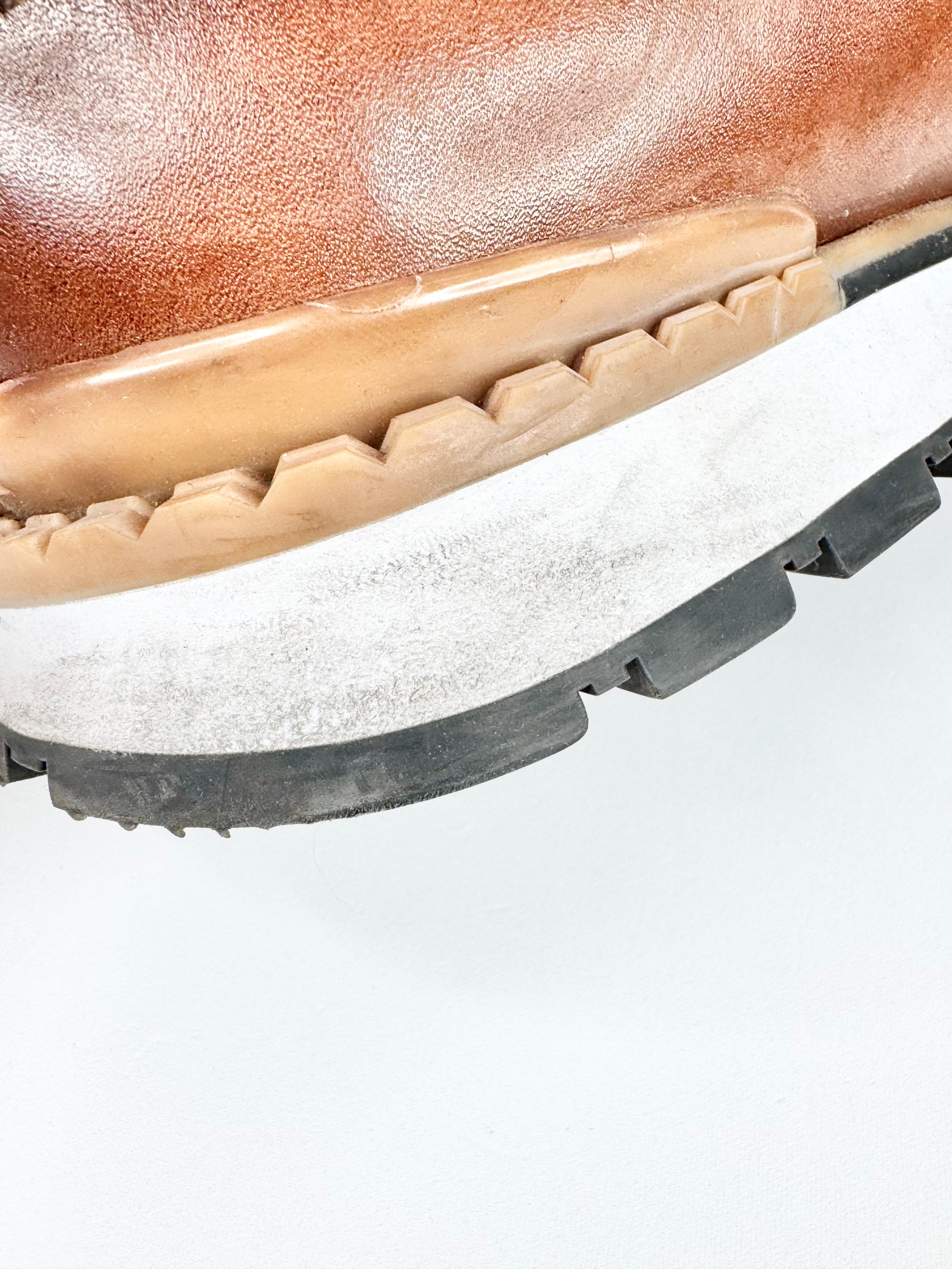 Berluti Light Brown 'Fast Track' Leather Sneakers - EU43.5