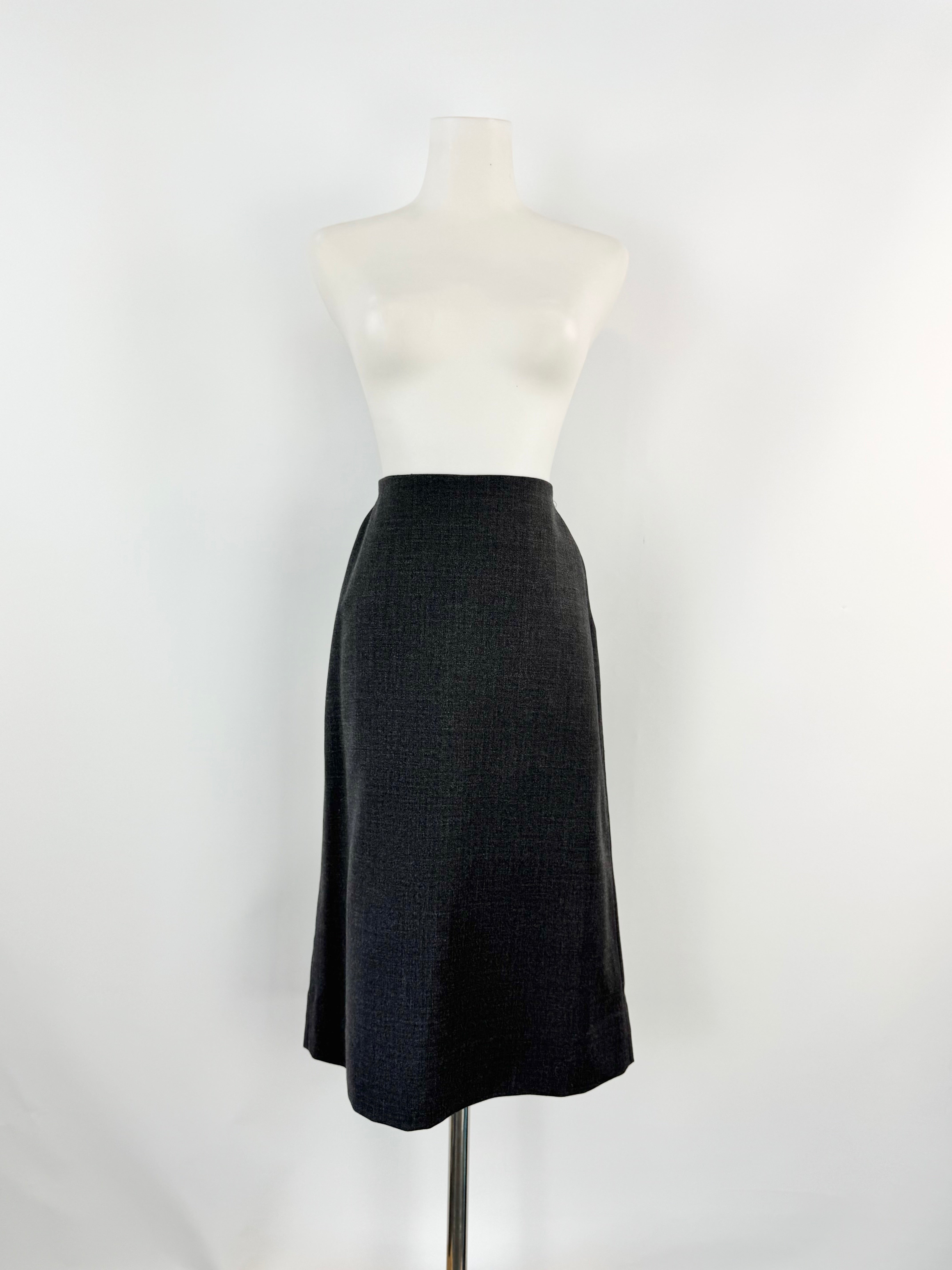 Carla Zampatti Ash Grey Wool Skirt & Blazer - AU10