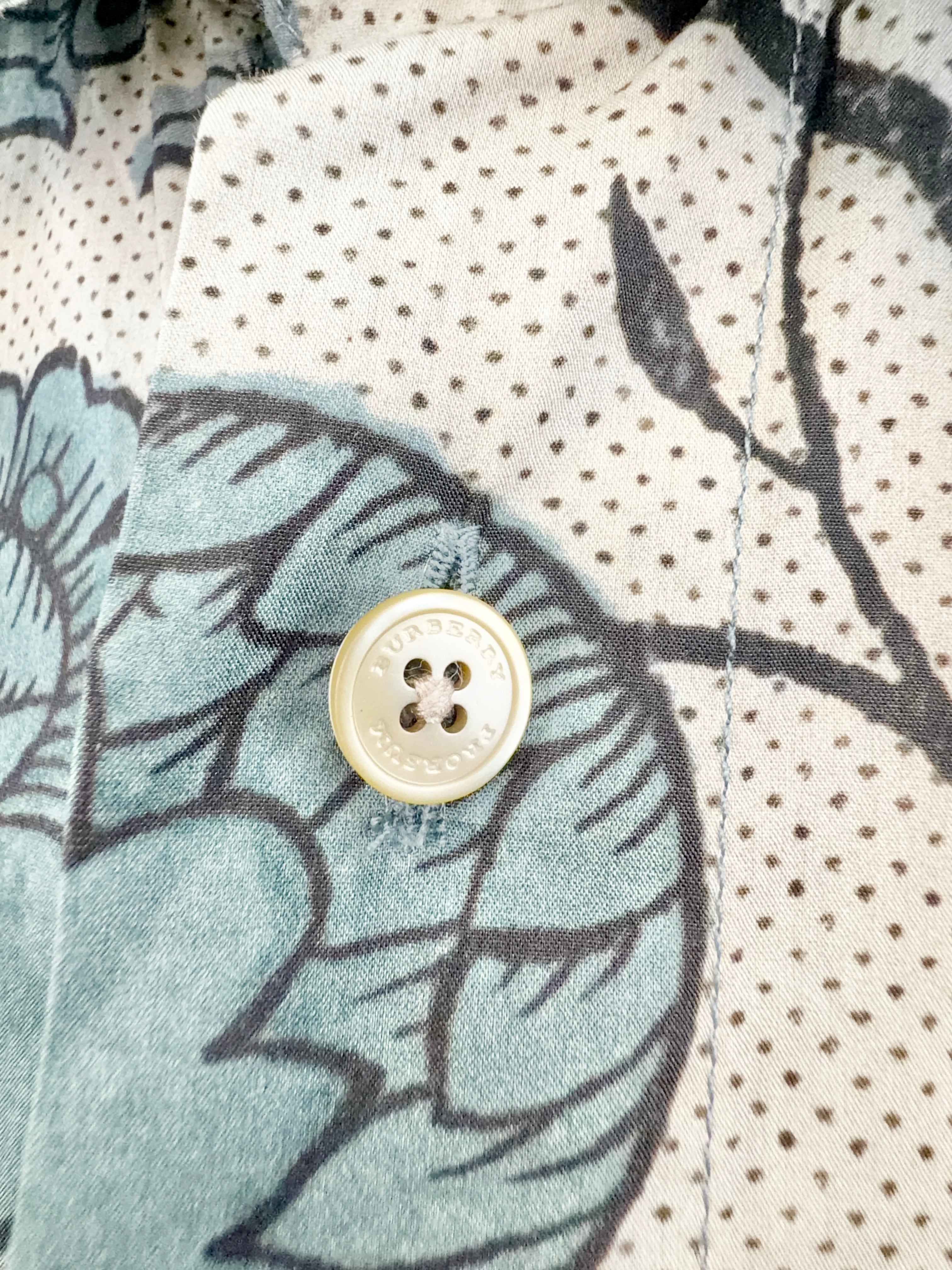 Burberry Block Printed Flower Shirt - 39