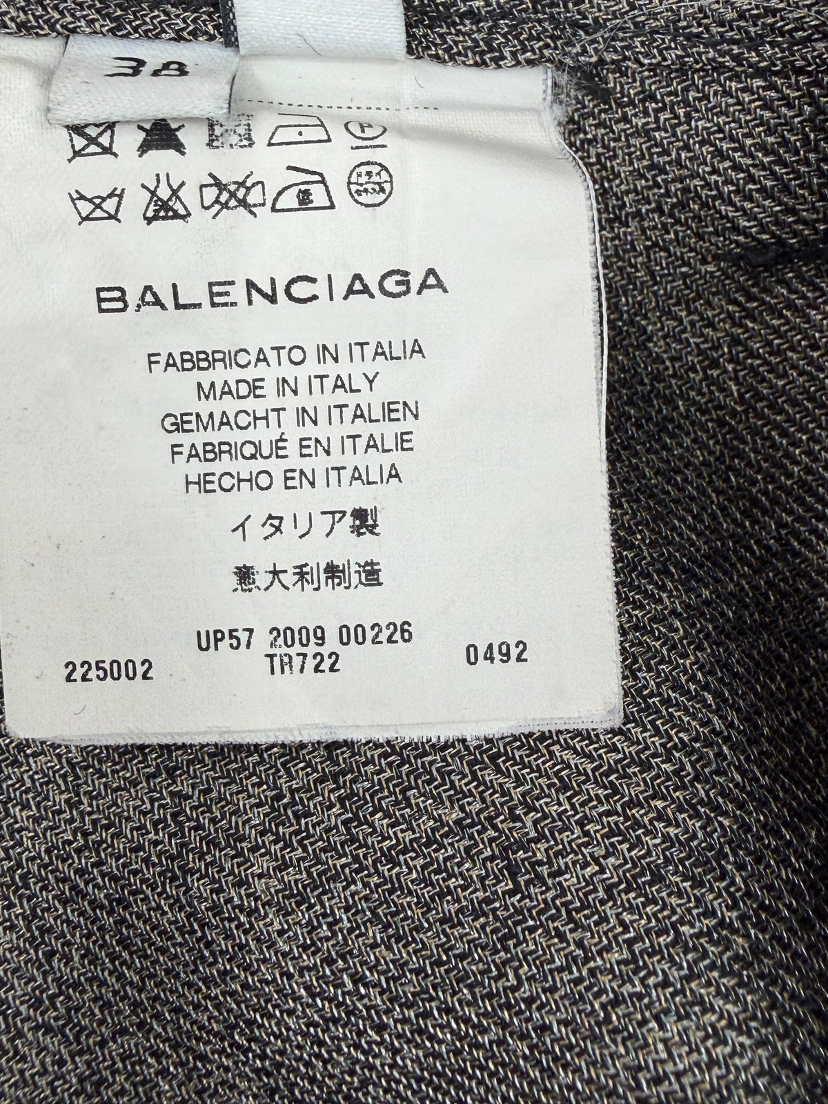 Balenciaga Metallic Grey Wool Blend Slacks - AU8/10
