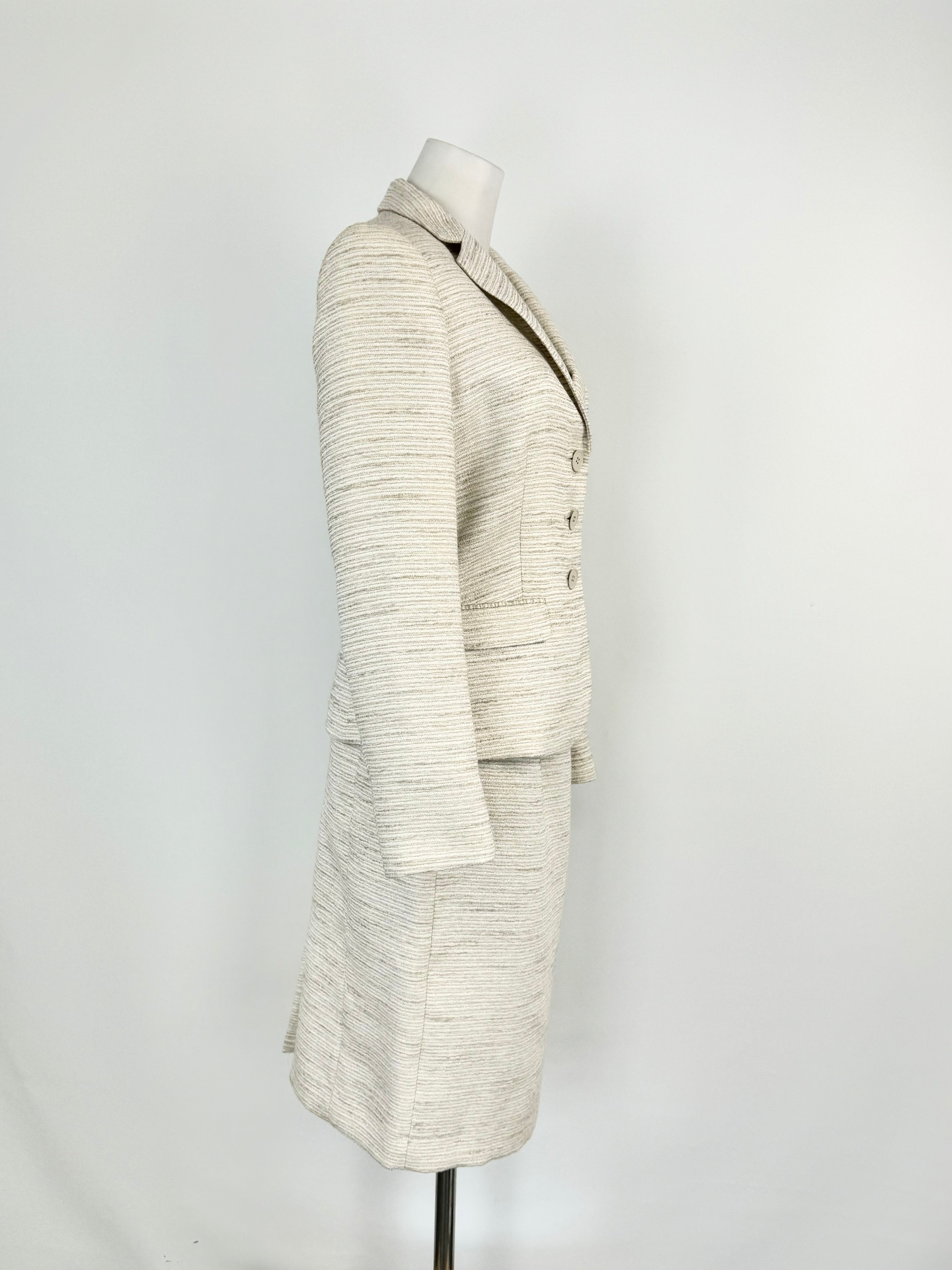 Calvin Klein Silver, White & Cream Woven 2 Pce Suit - AU10