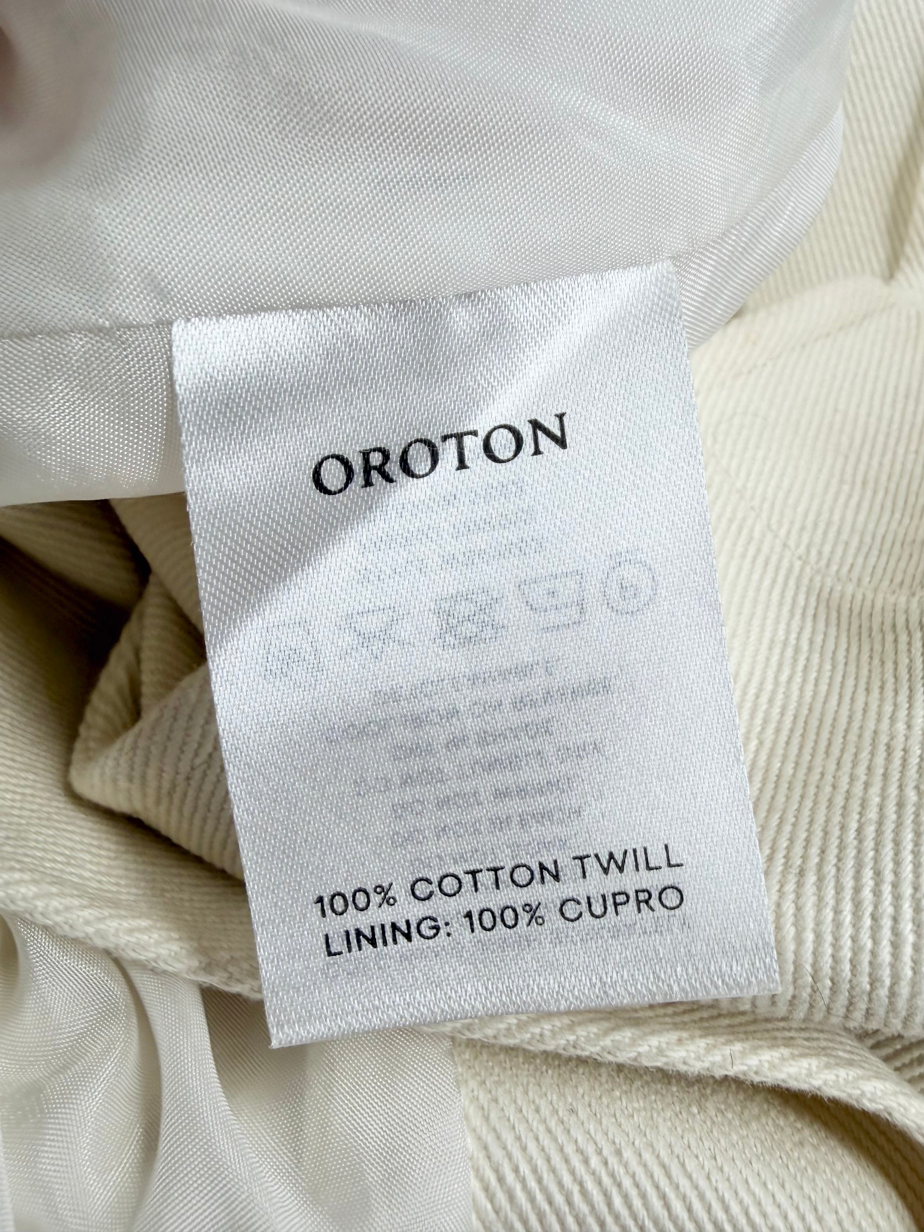 Oroton Vanilla Cotton Twill Cargo Skirt - AU6