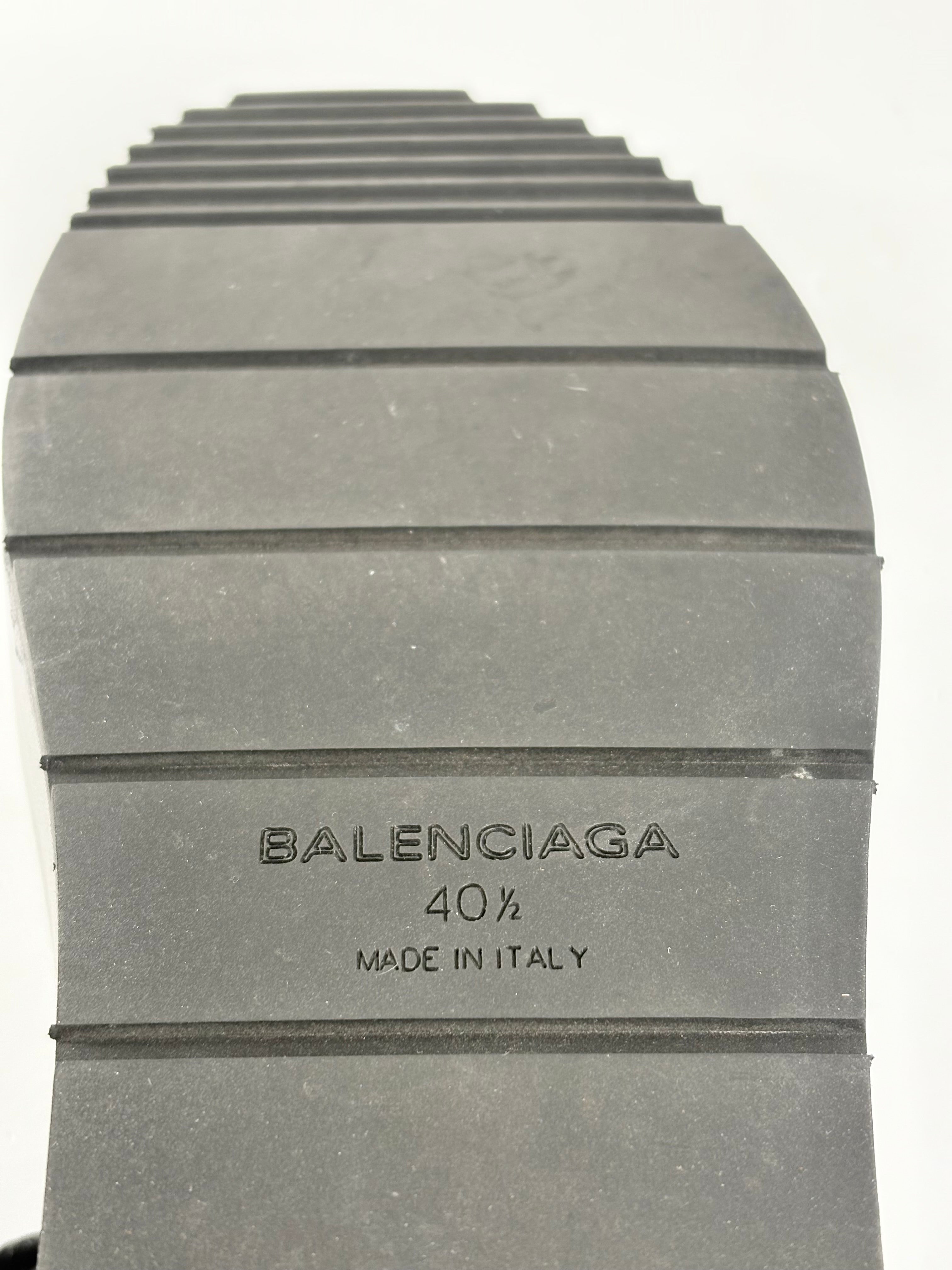 Balenciaga Black Leather 'Arena' Sandals - EU40.5