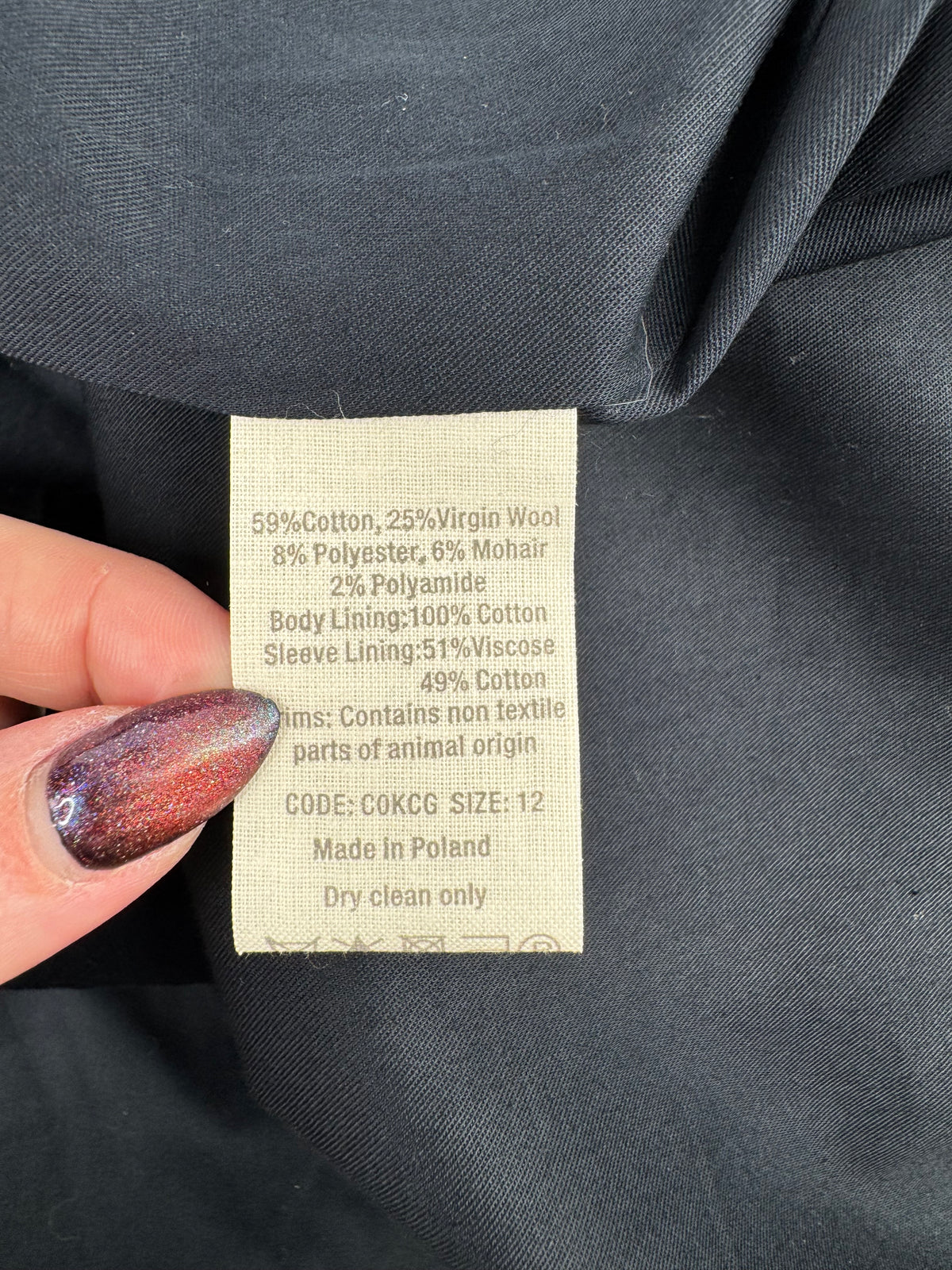 Toast Dark Blue & Black Mottled Coat - AU12