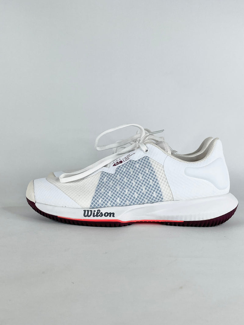 Wilson Chambray White & Fig KAOS Swift Tennis Shoes - 6