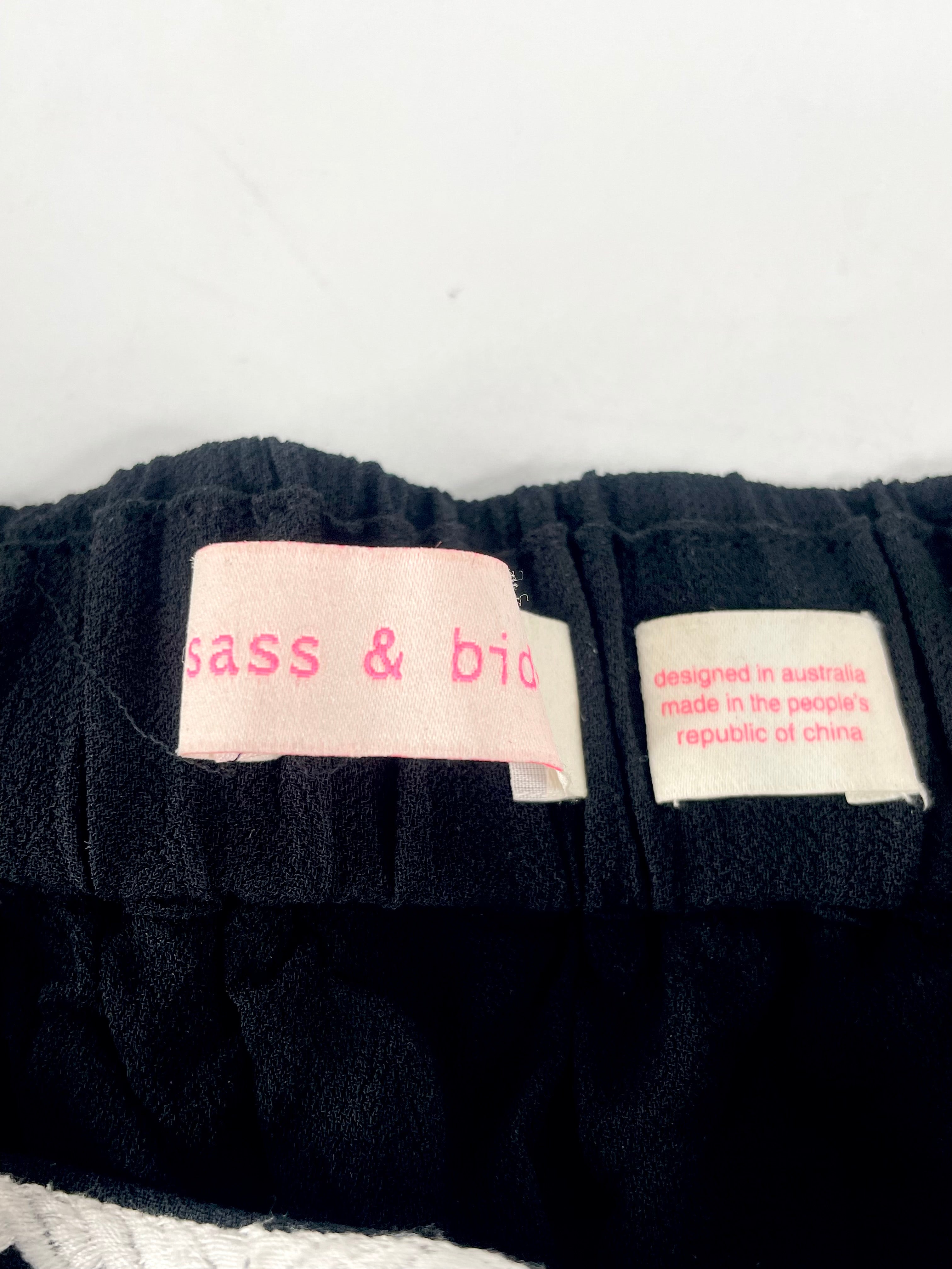 Sass & Bide 'Sweet Spot' Black Sheer Embellished Skirt - AU6