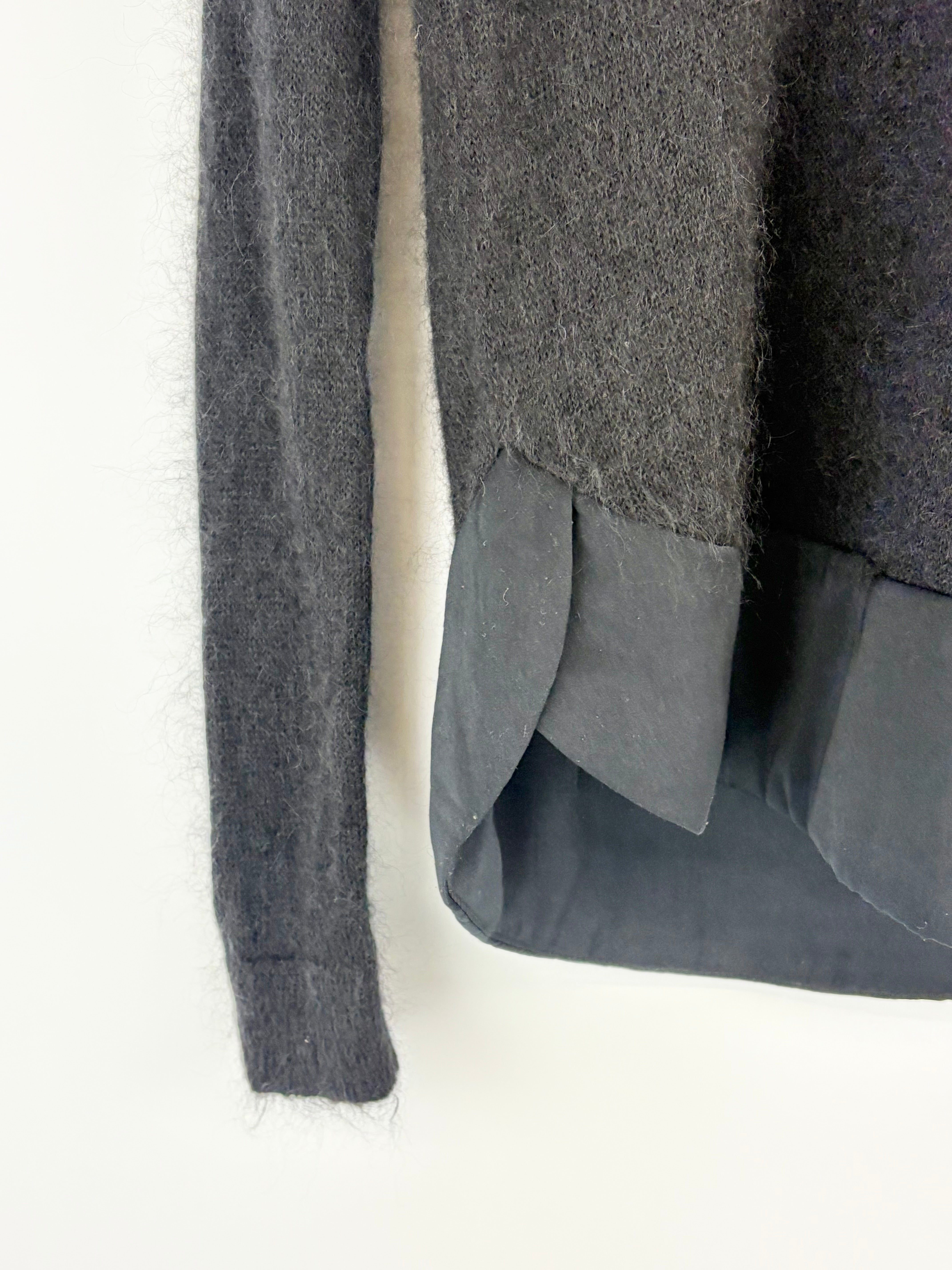 Armani Exchange Black Wool & Mohair Blend Sweater - AU10