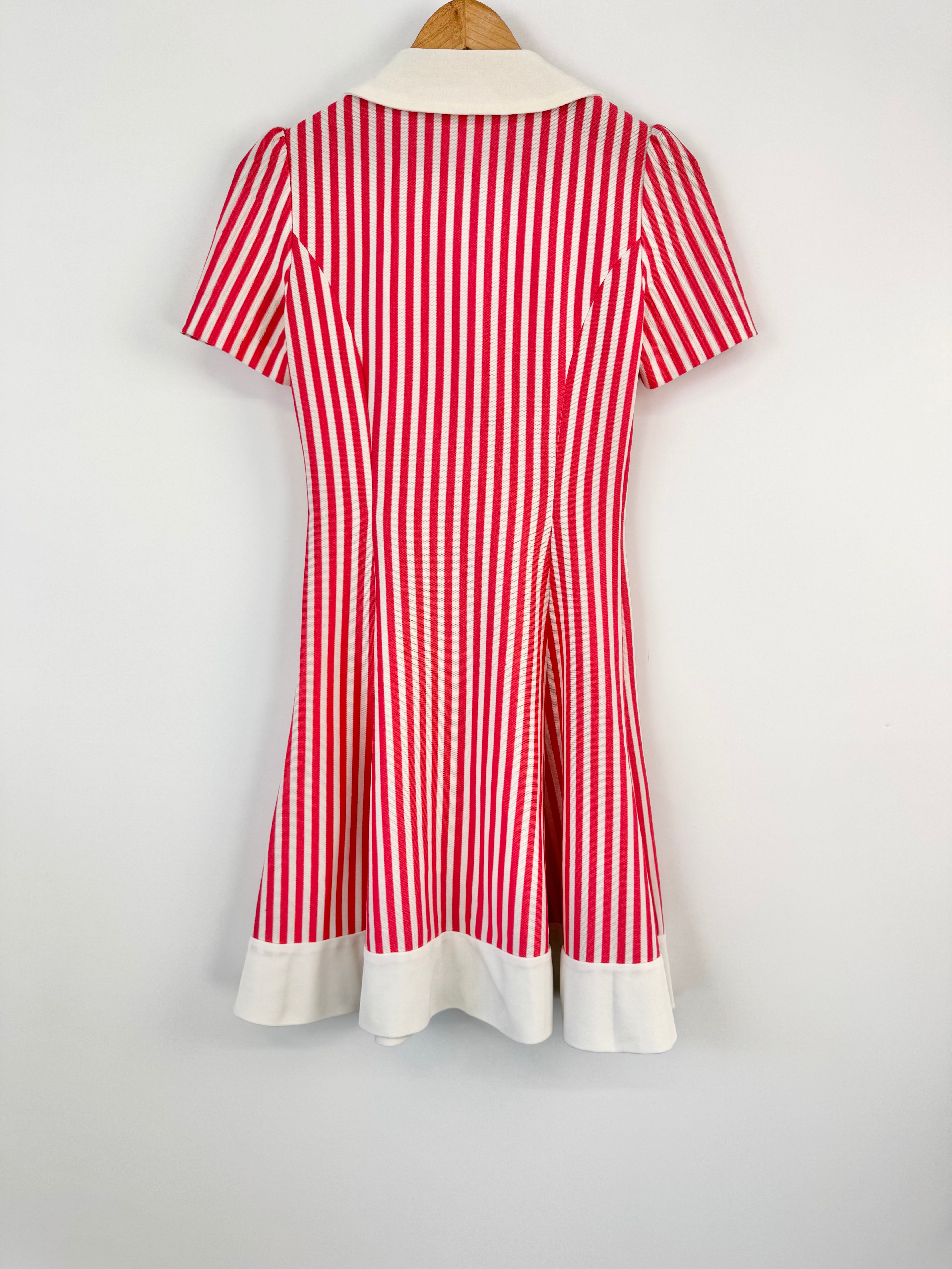 Vintage Miss Petite 50s Candy Stripe Midi Dress - AU8