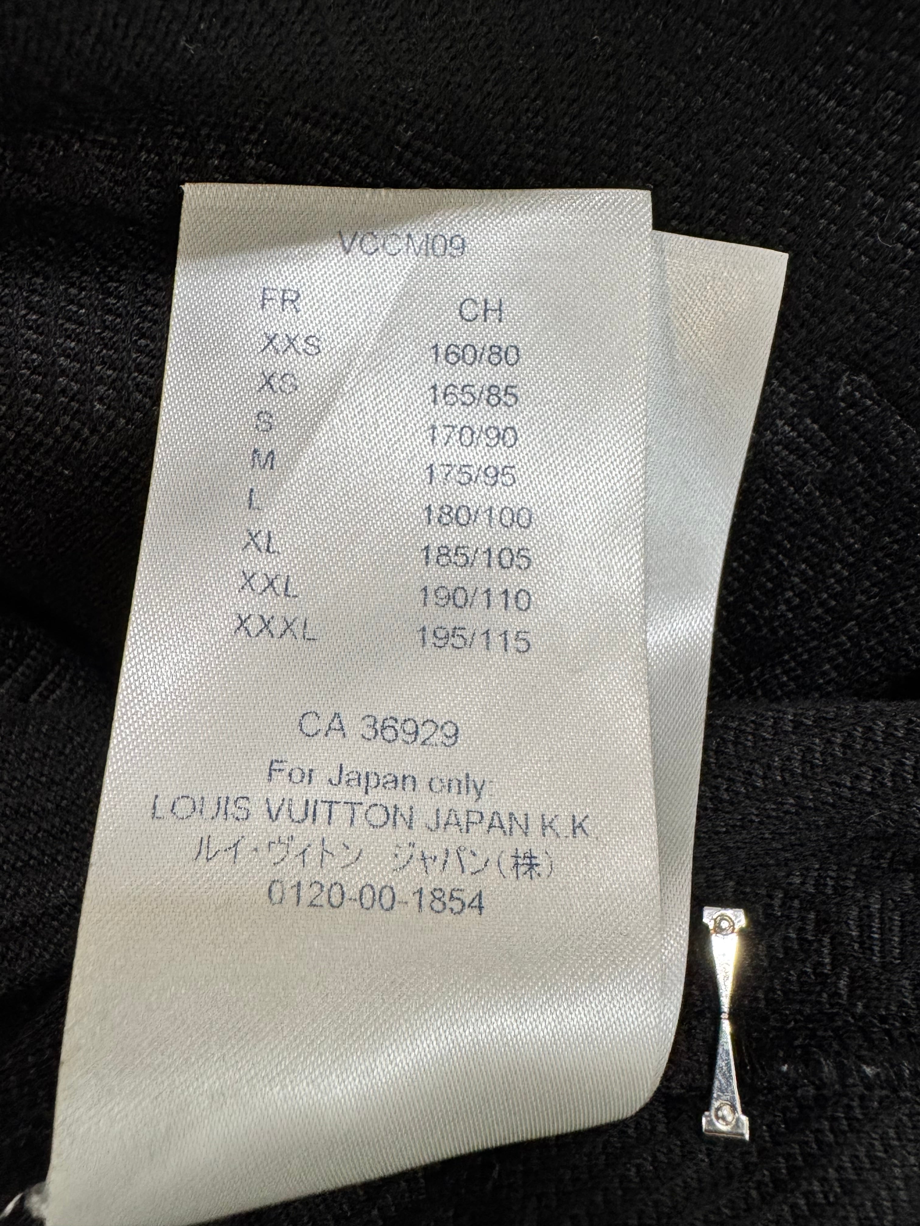 Louis Vuitton Black Monogram Embossed Zippered Jacket - M