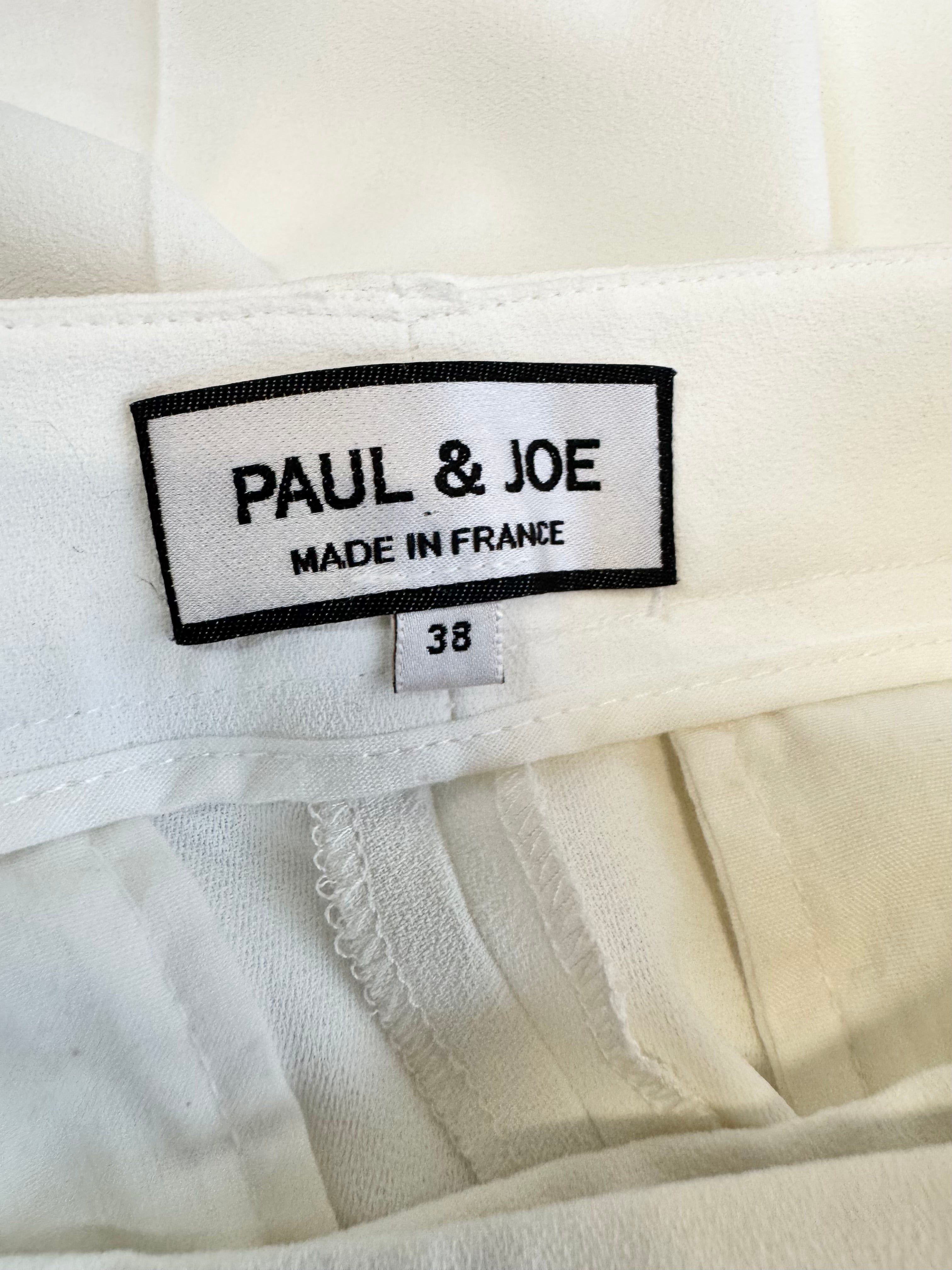 Paul & Joe White Creased High Rise Slacks - AU10