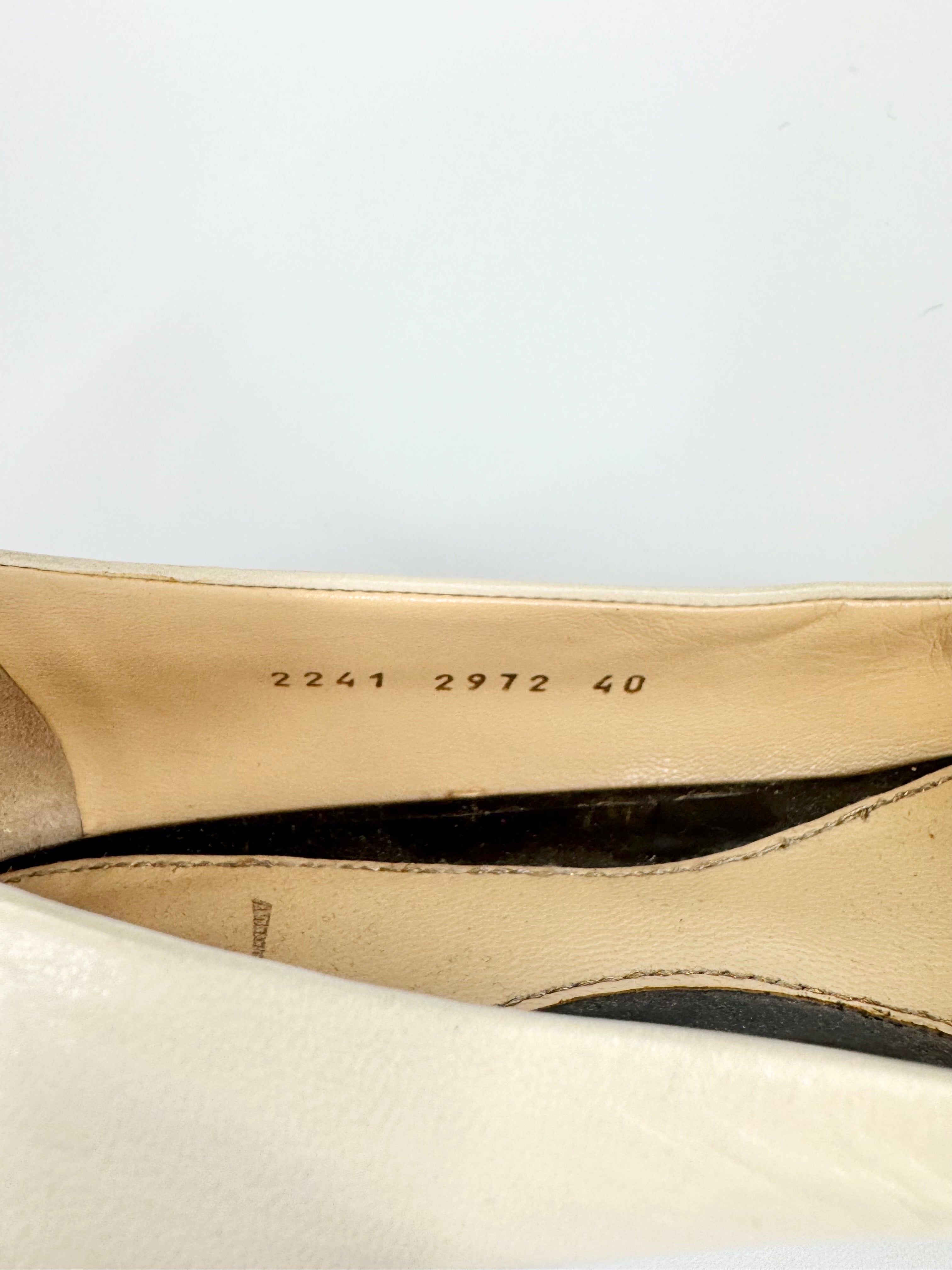 Vintages YSL Two Tone Cap Toe Ballet Flats - EU40