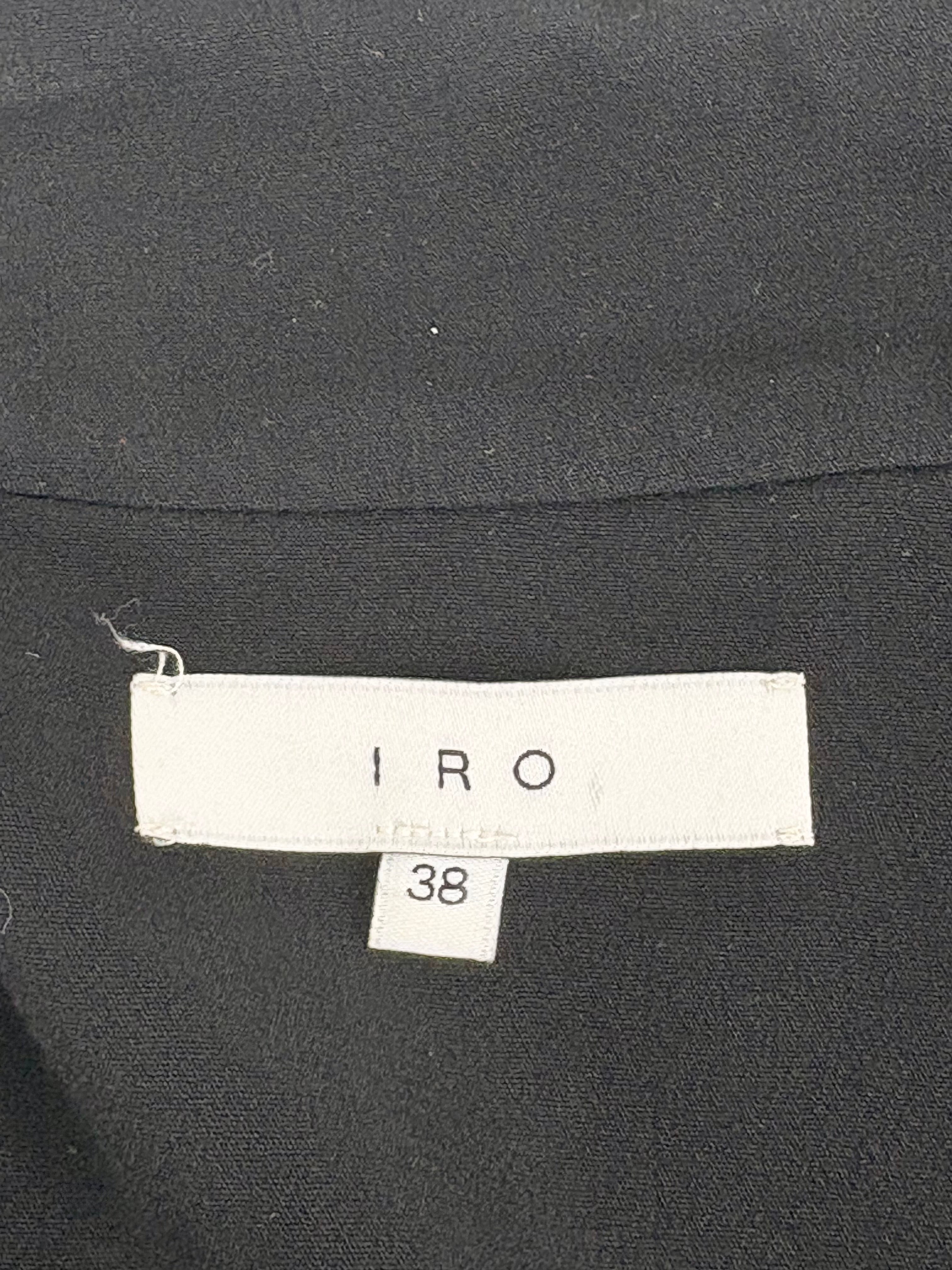 IRO Black Press-Stud Longline Coat - AU10