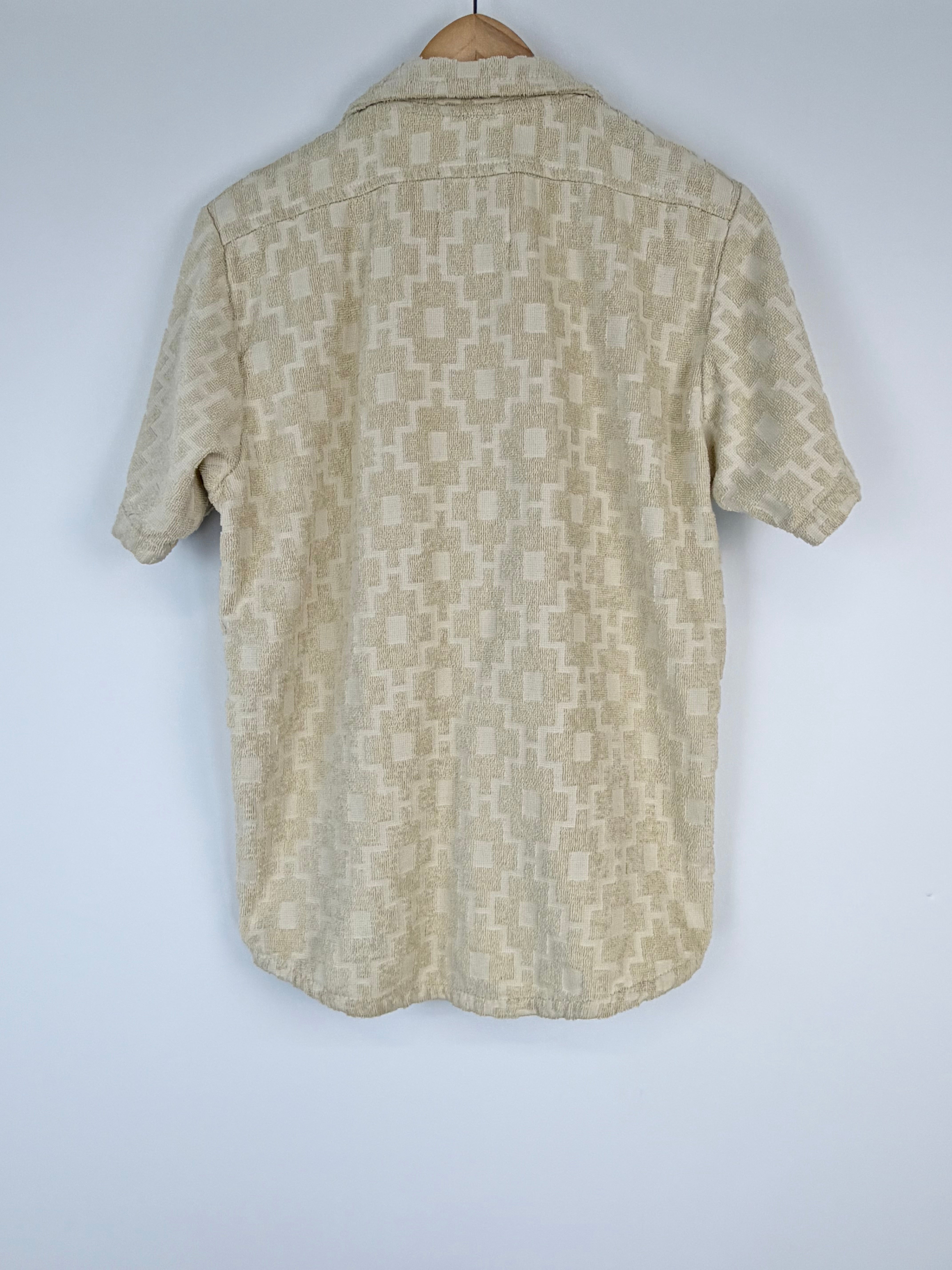 OAS Beige Terry Towel Fabric Shirt - S