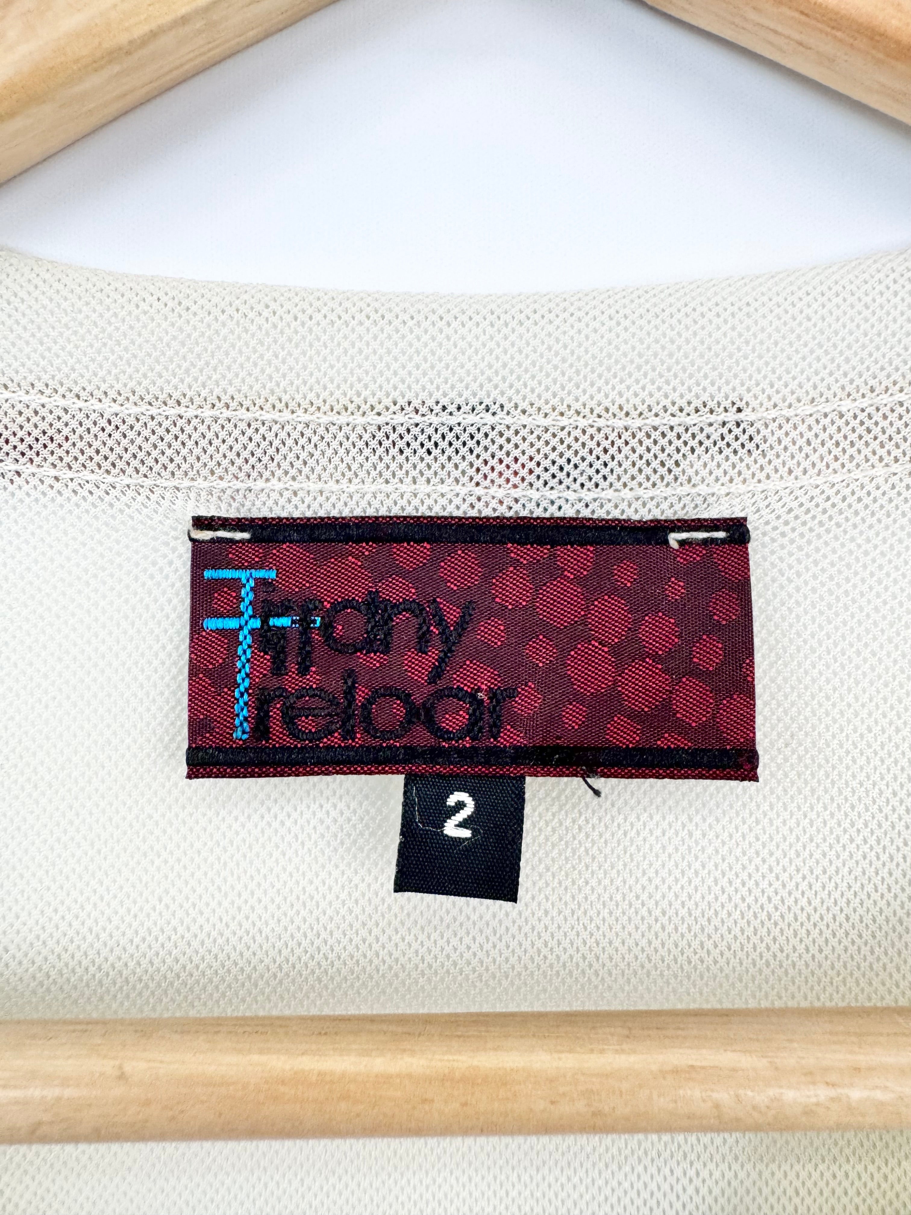 Tiffany Treloar Sheer Nylon Illustrated Long Sleeve Top - AU10