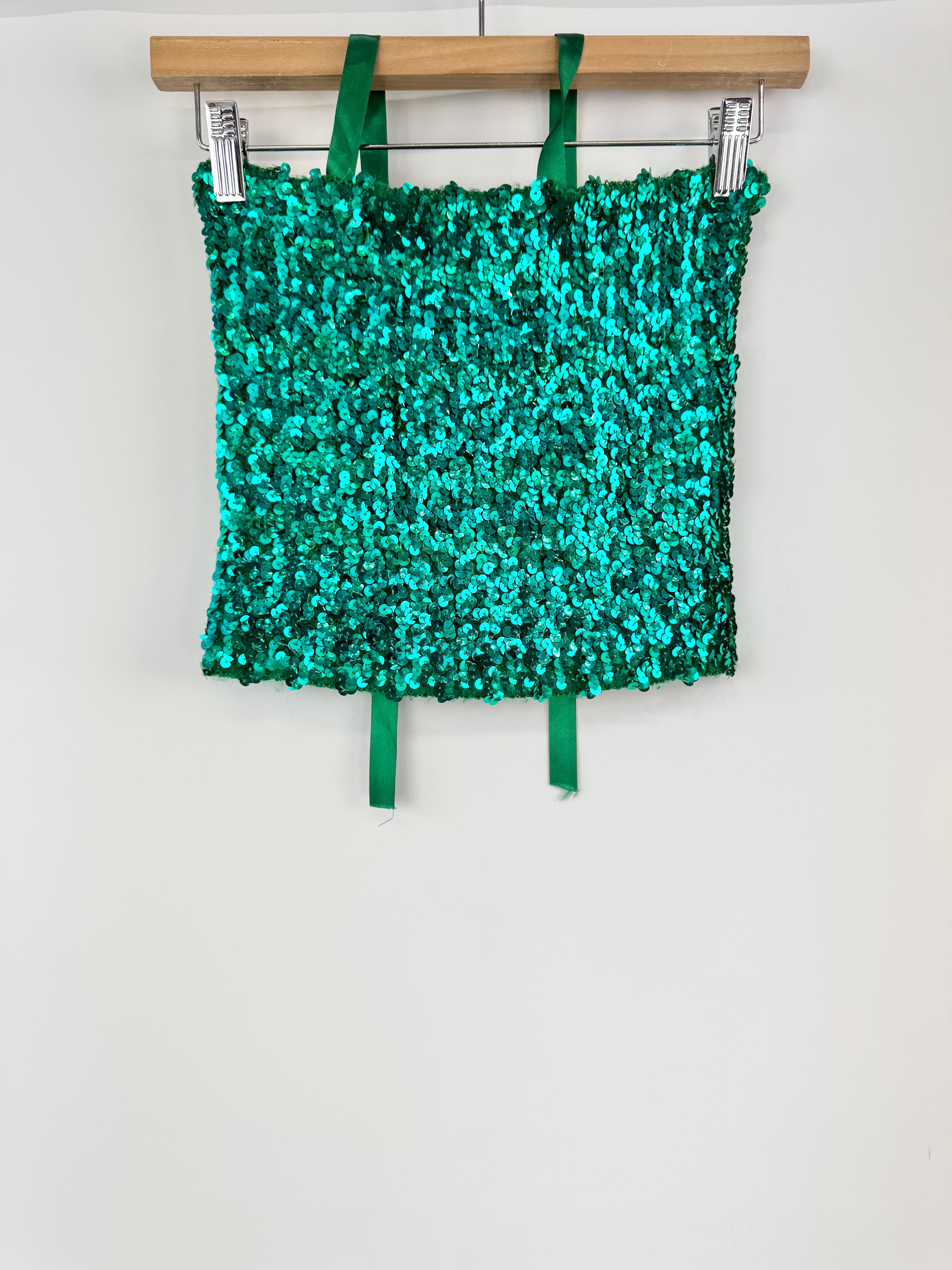 Brian Rochford Emerald Green Sequin Top - AU12