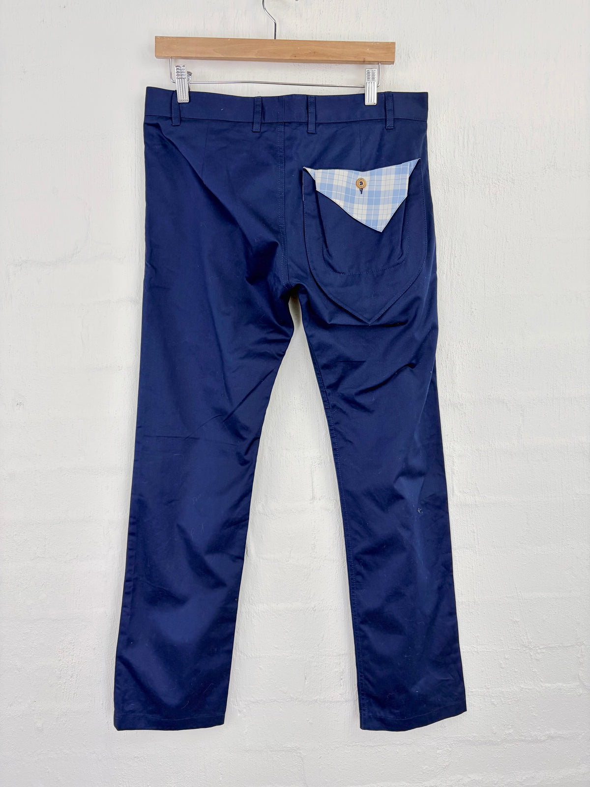 Vivienne Westwood Man Dark Prussian Blue Cotton Slacks - 48