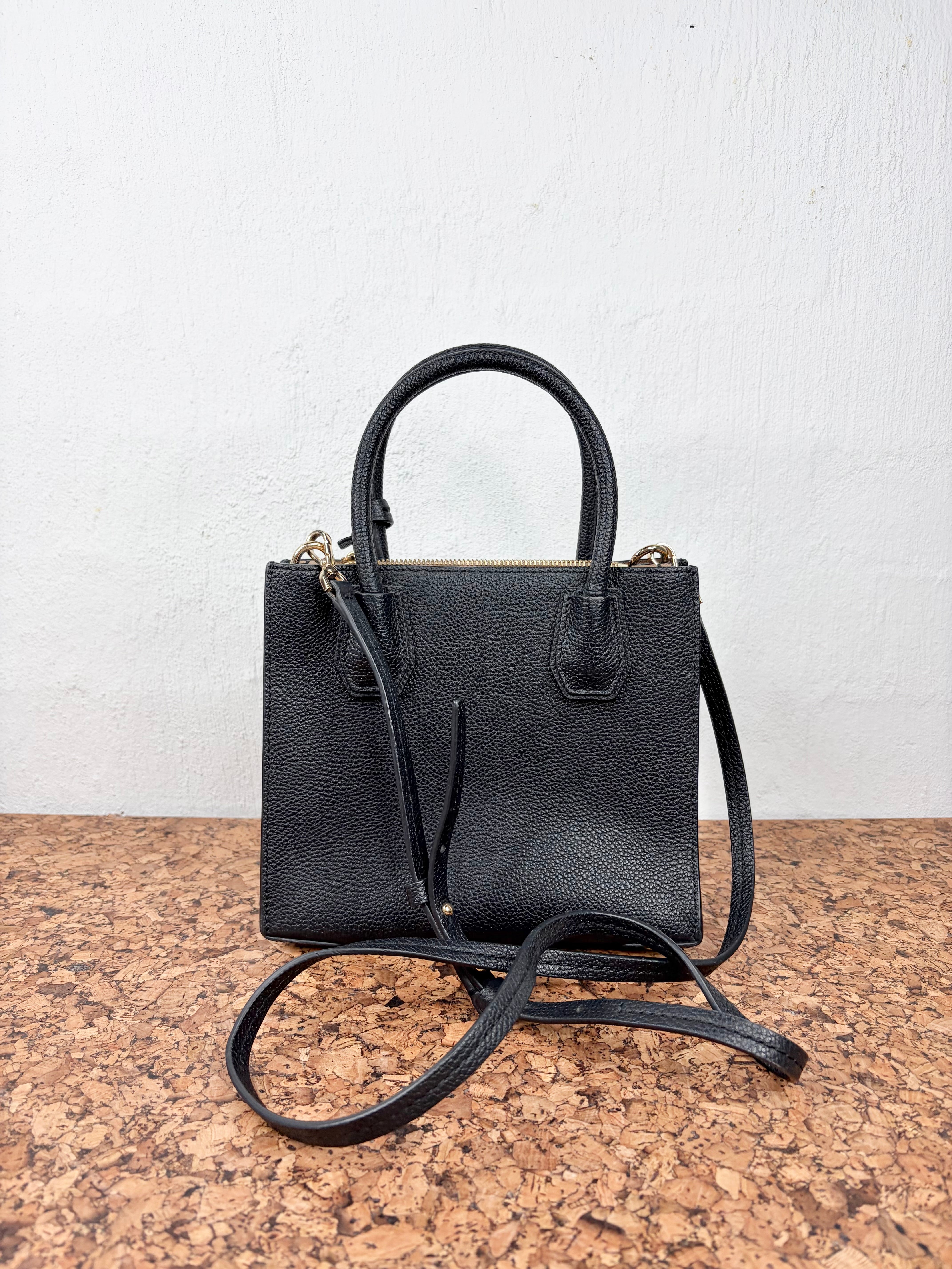 Michael Kors Black 'Mercer' Pebbled Leather Mini Bag