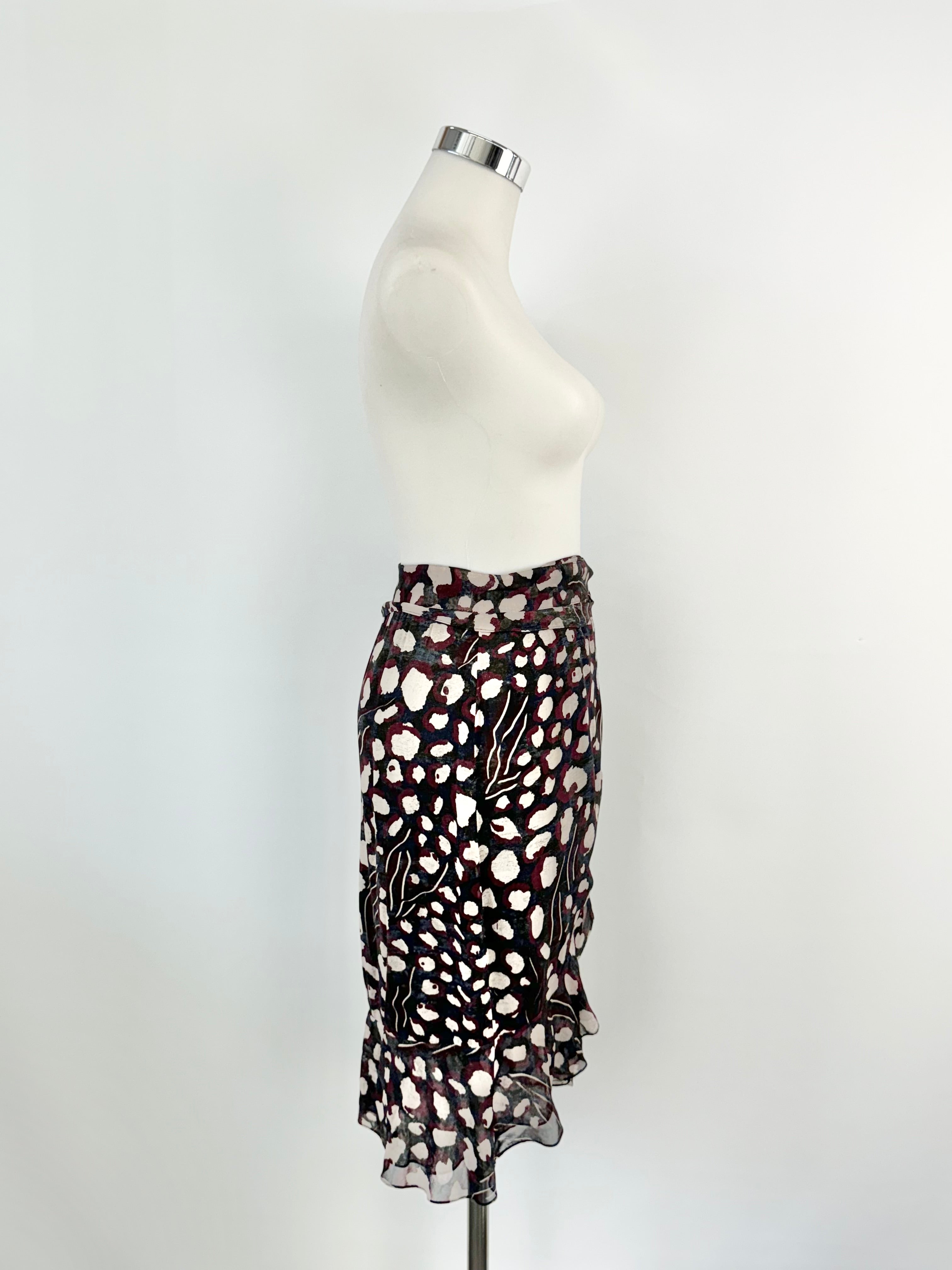Iro Floral Wrap Mini Skirt - AU6/8