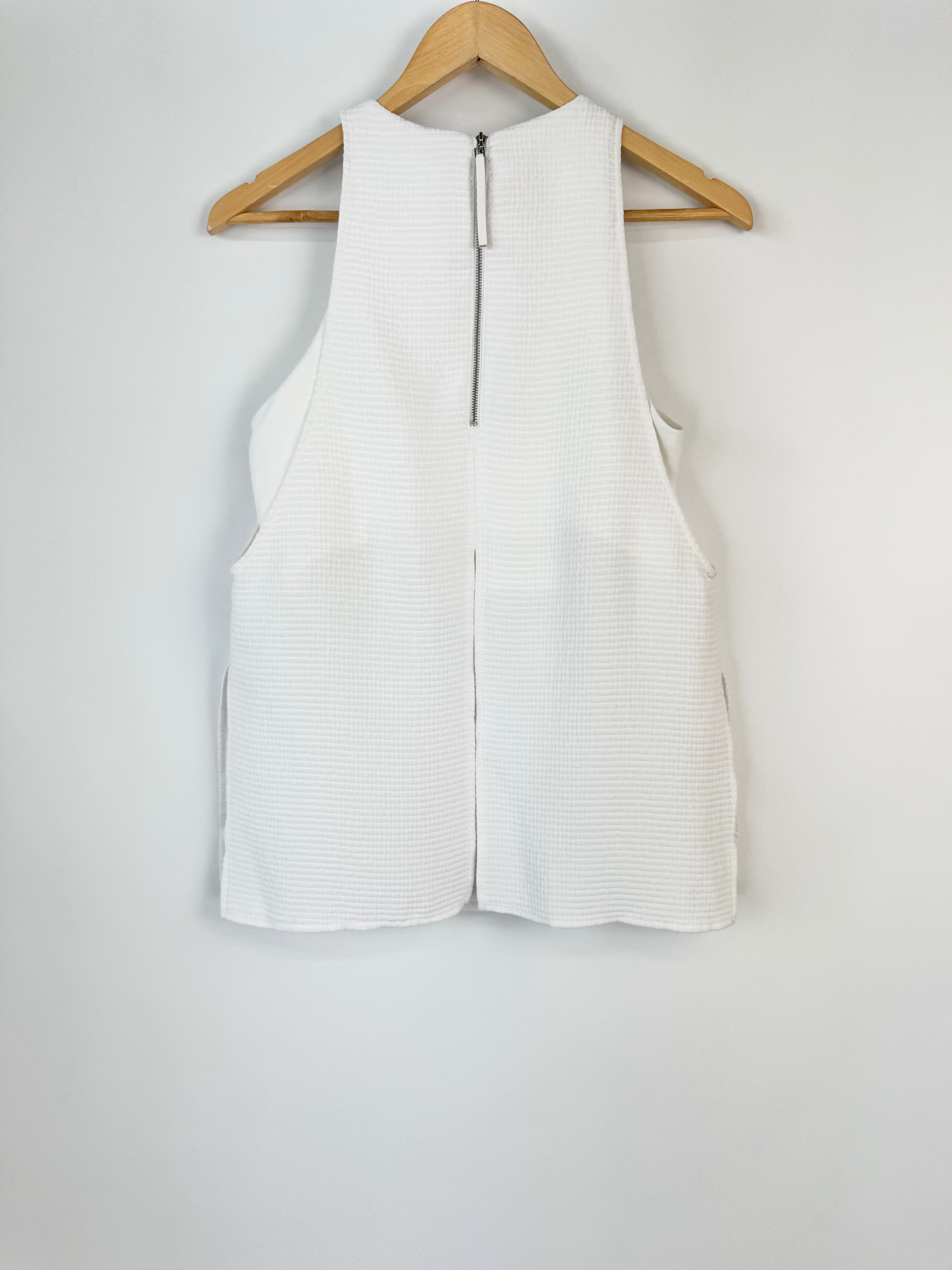 Helmut Lang White Textured Tank Top - AU8