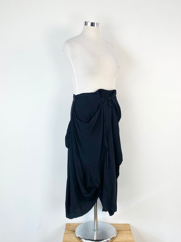 M. M. Sohn Black Drape Skirt - AU10