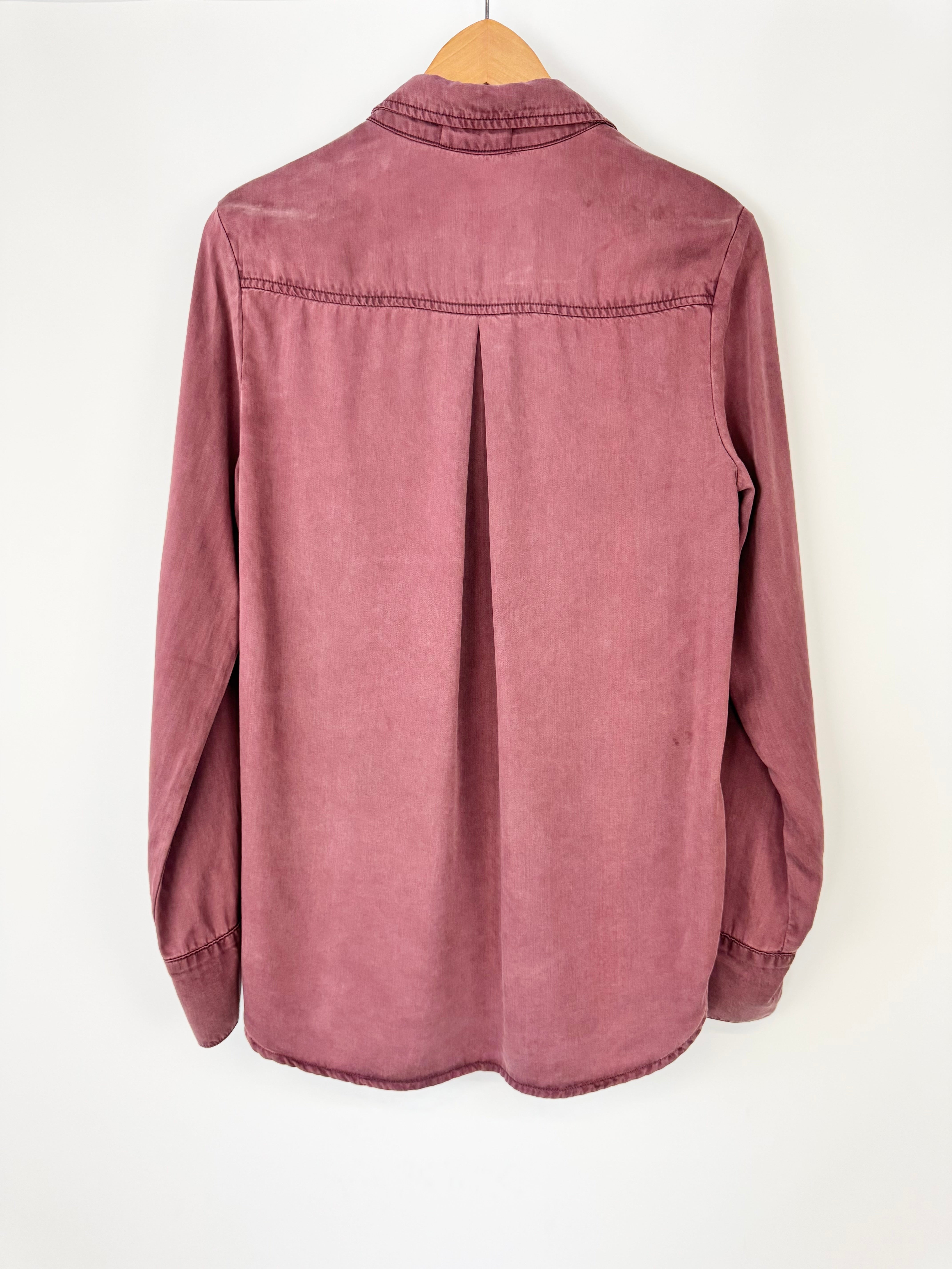 Bella Dahl Muted Red Button Down Shirt - AU10