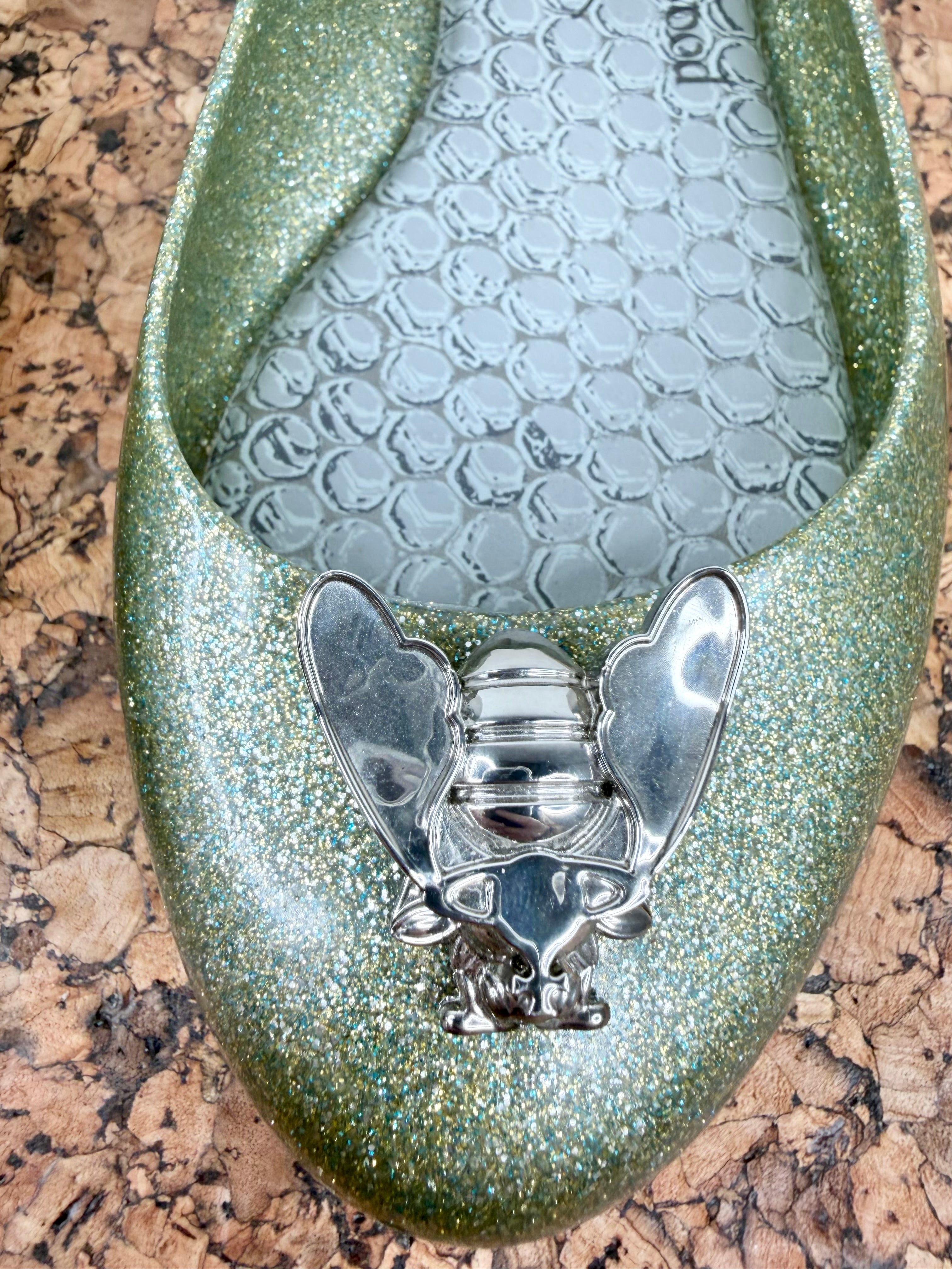 Vivienne Westwood 'Anglomania' x Melissa Green Shimmer Bee Ballet Flats - EU37