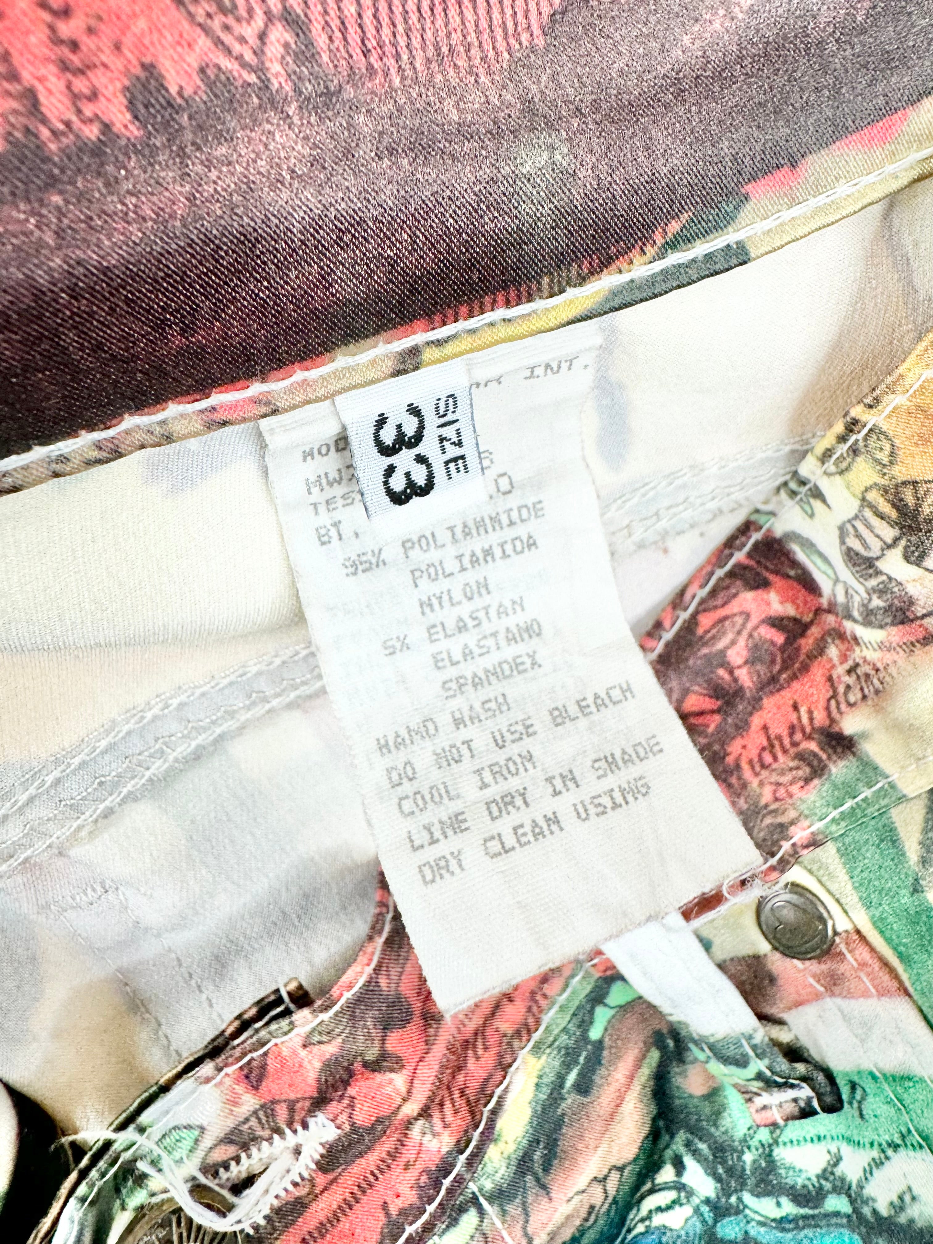 Vintage Moschino Graphic Print Pattern Jeans - 33