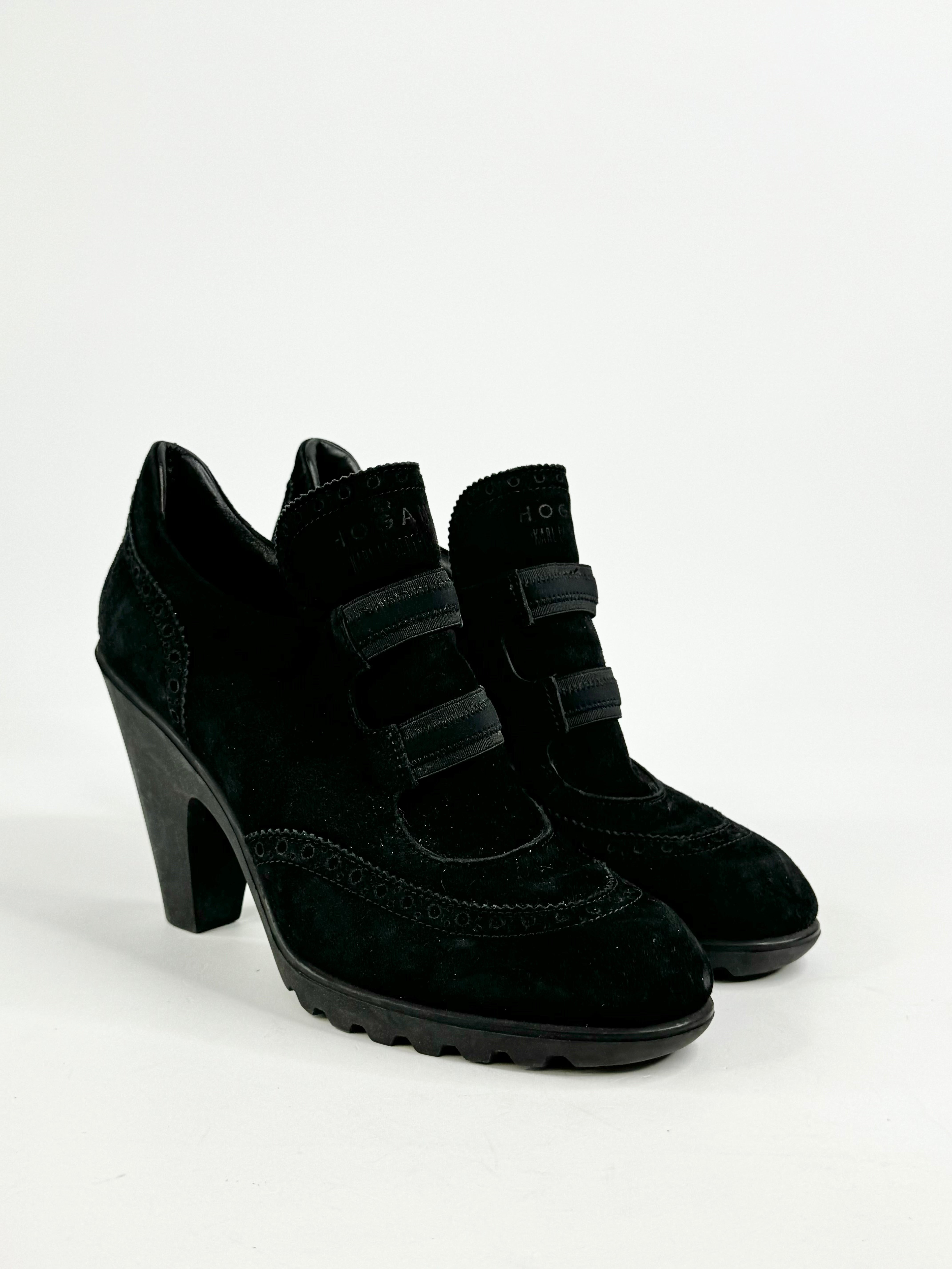Karl Lagerfeld x Hogan Black Suede Ankle Boots - EU40