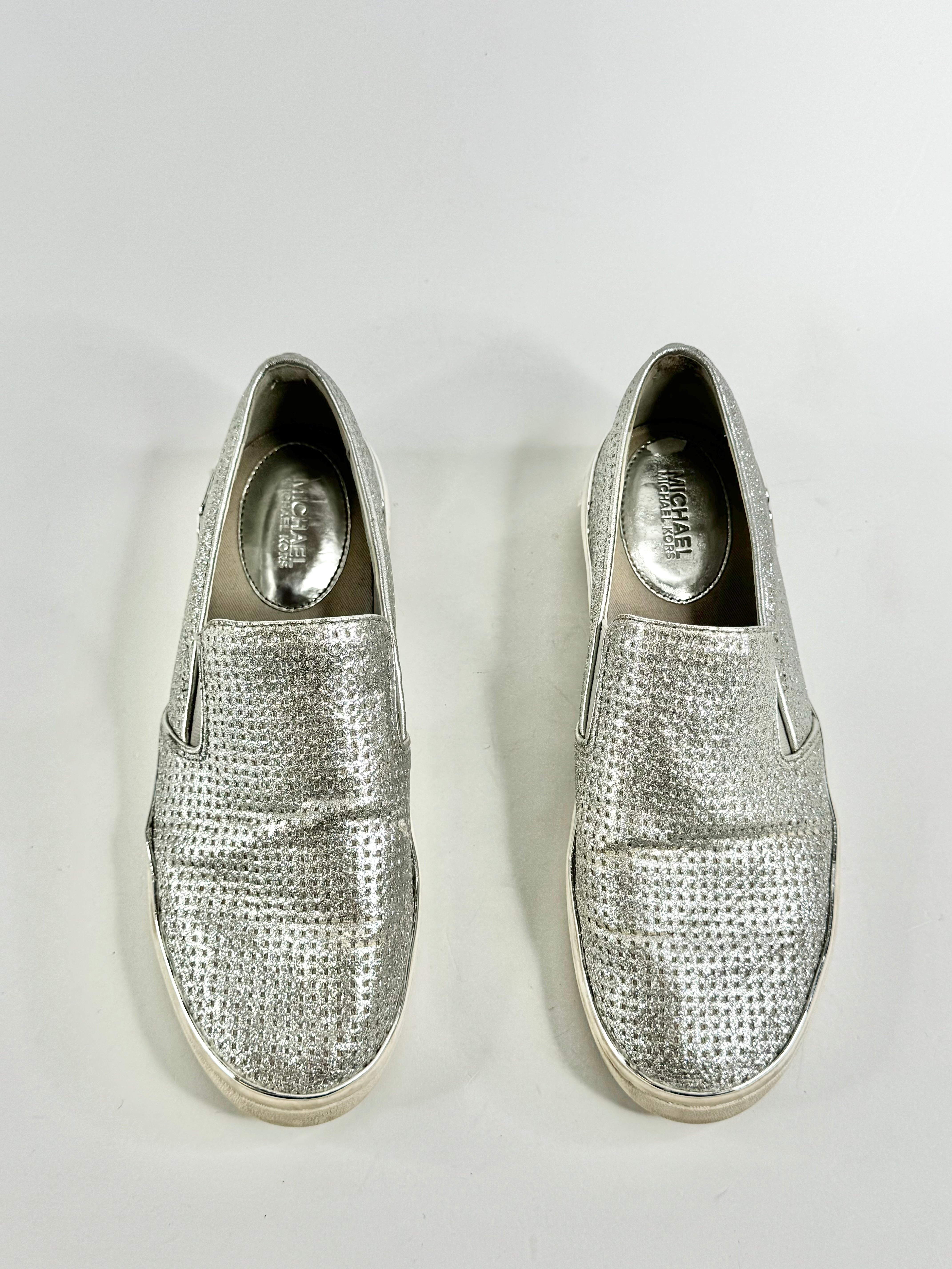 Michael by Michael Kors Silver Slip Ons - EU37
