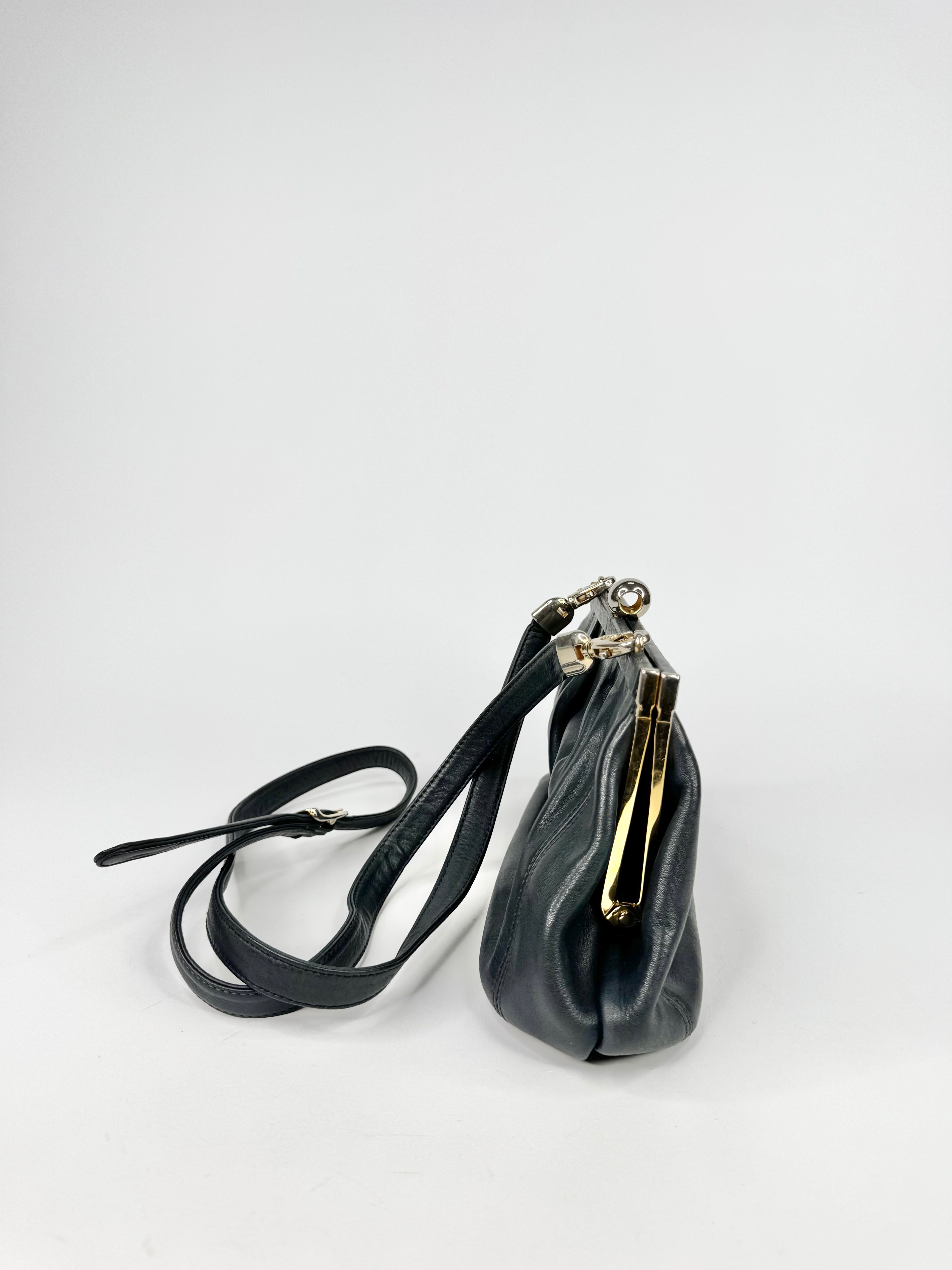 Bettina Midnight Blue Leather Cross Body Purse Purse