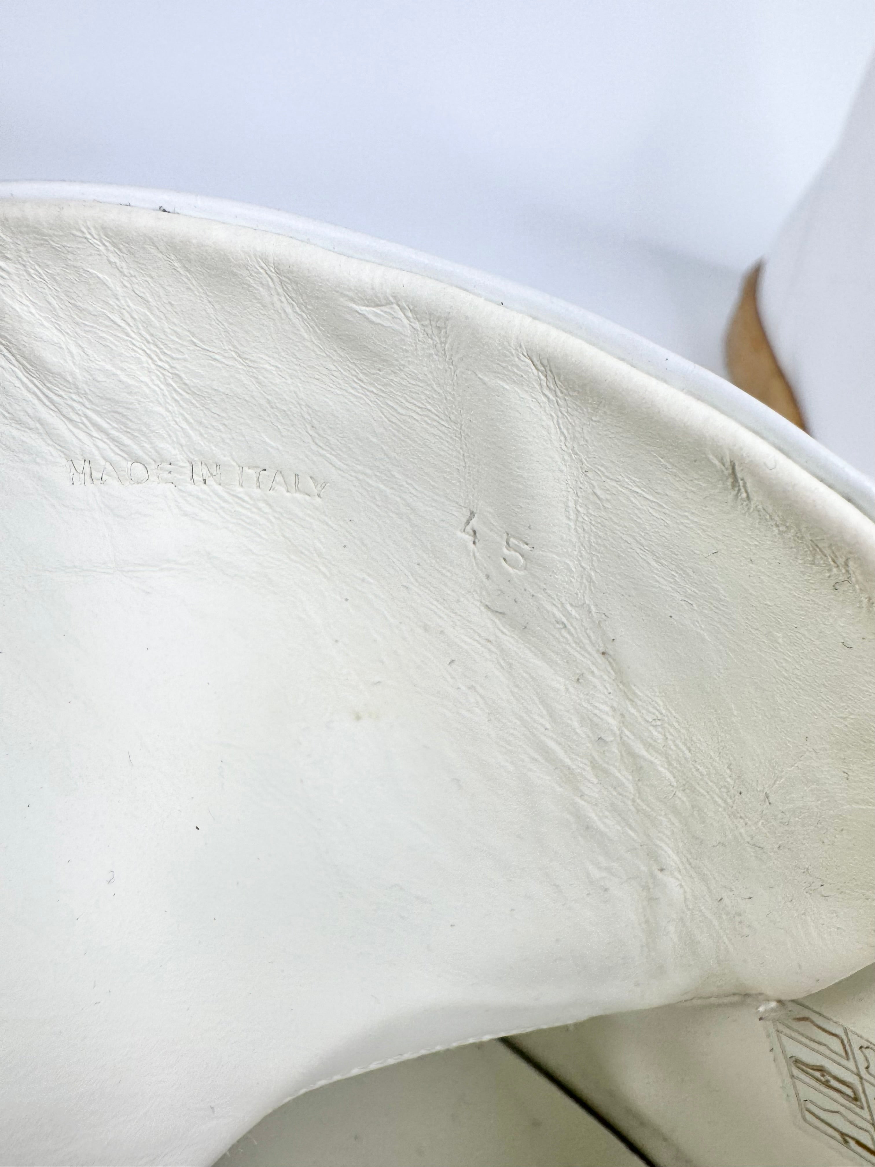 Jil Sander White Leather High Top Sneakers - EU45