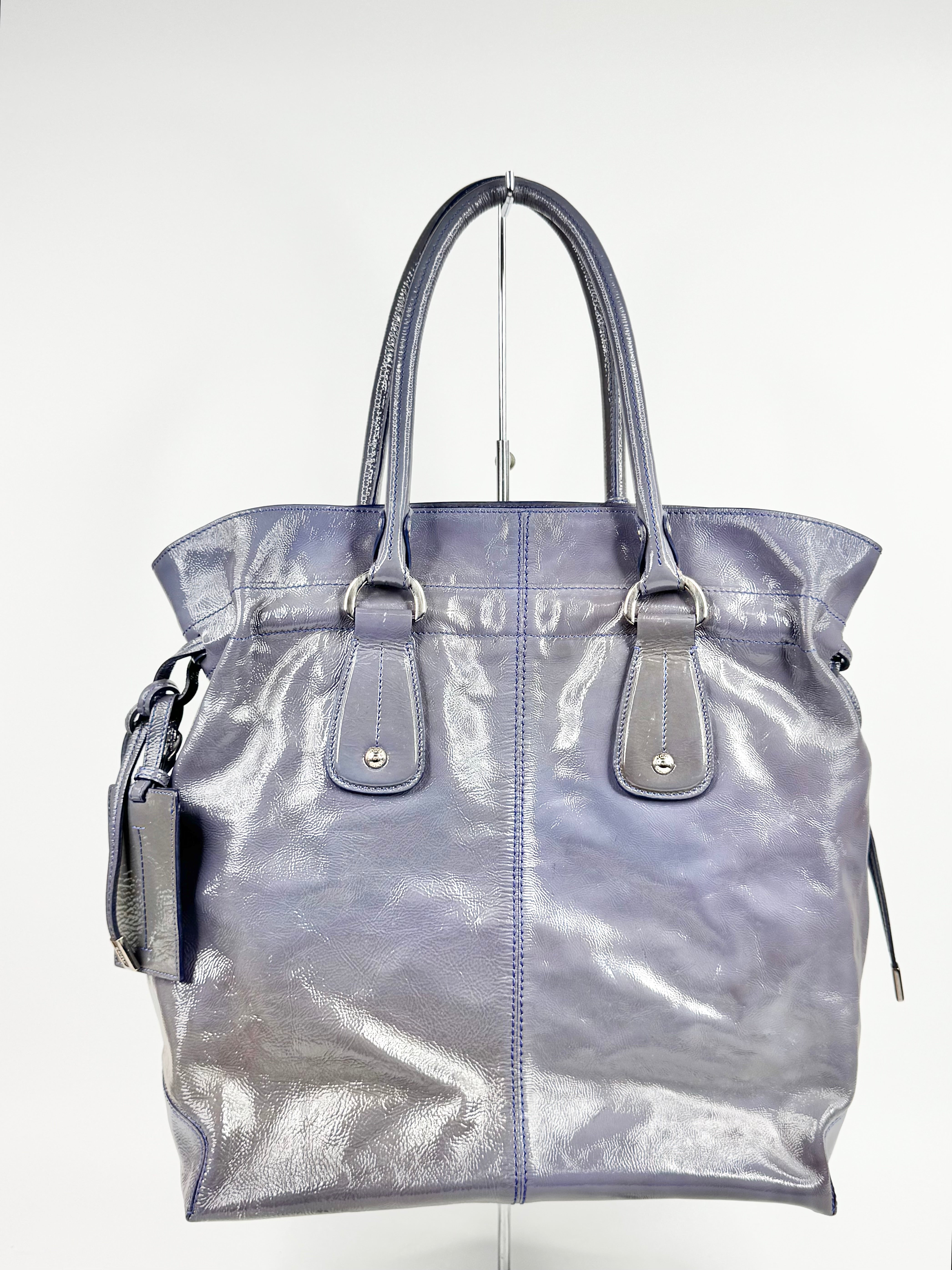 Tod's Mauve Patent Leather New Restyling D-Bag Media Bag