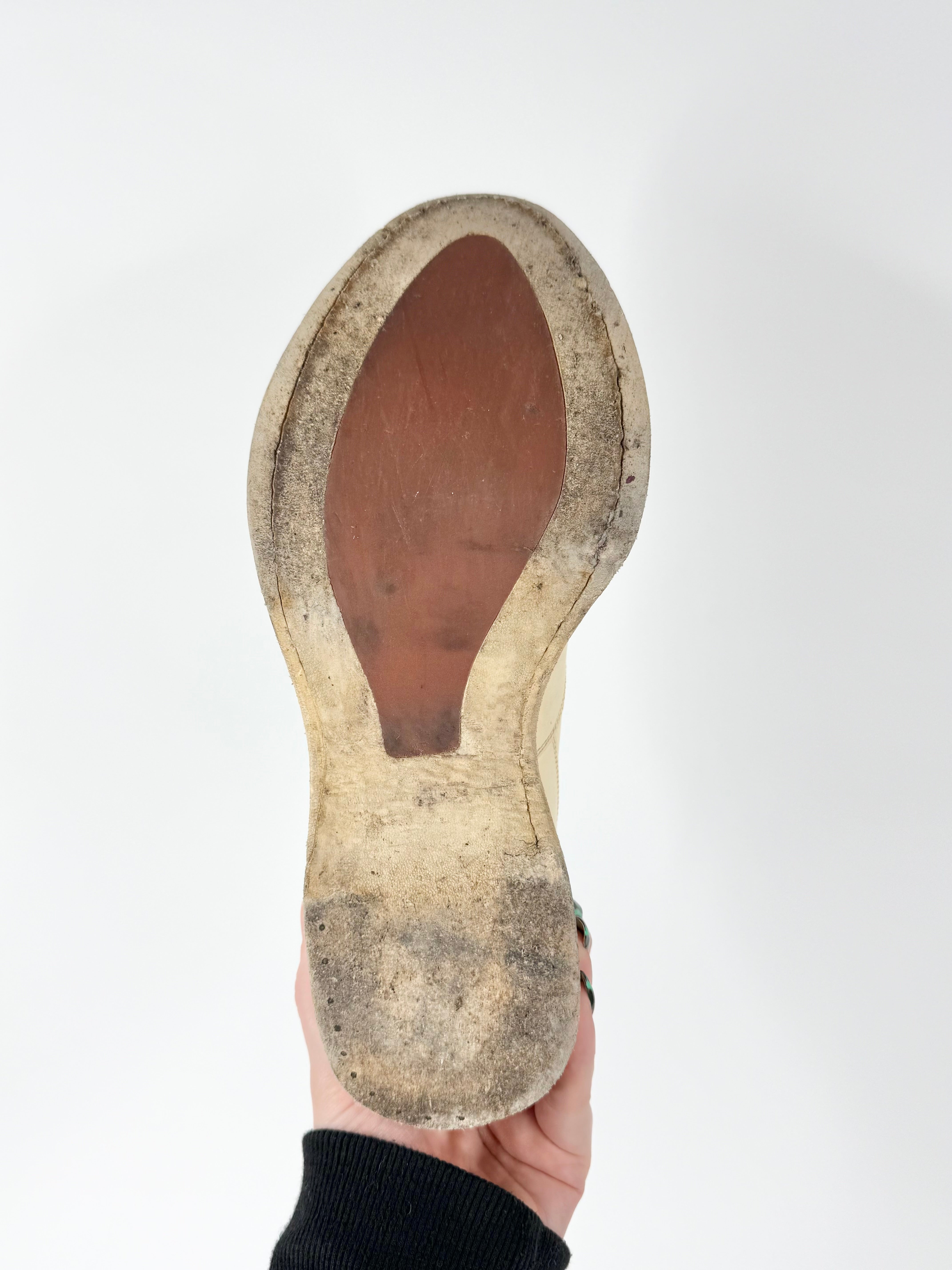 Le Yucca's Cream Platform Lace Ups - EU38
