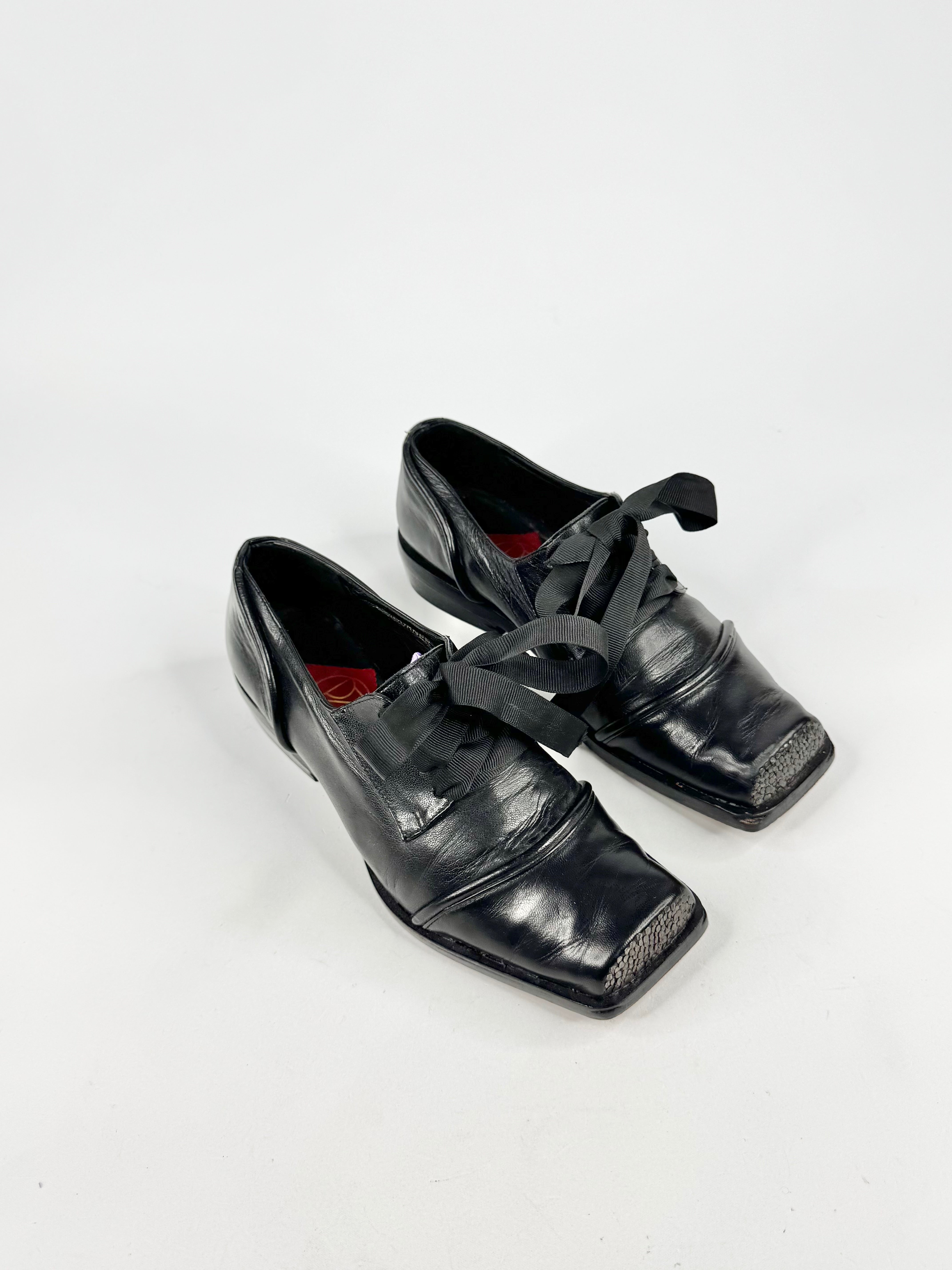 Preston ZLY Black 'Sojourner' Lace Up Shoes - EU37