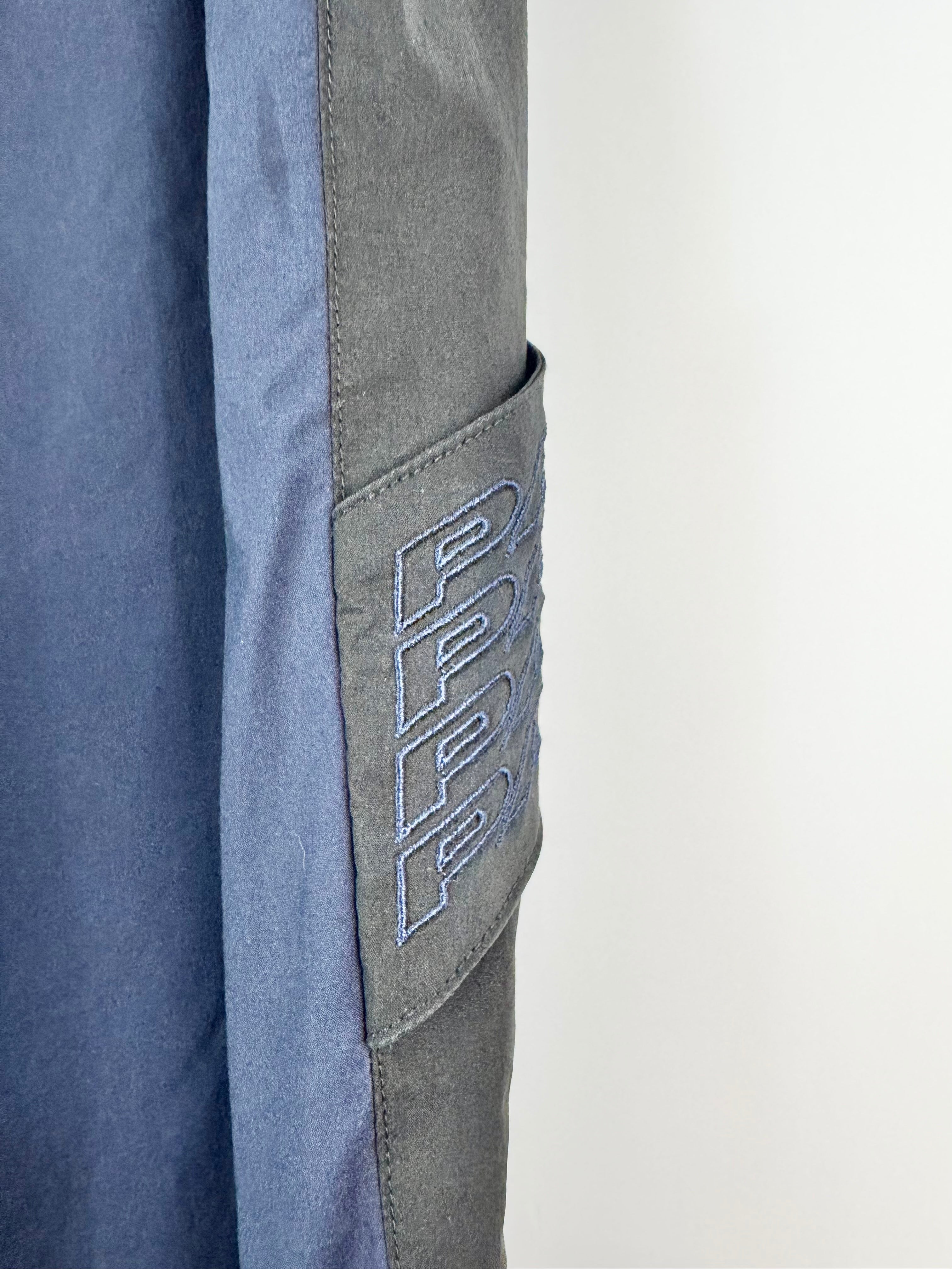 P.A.M Navy Blue Pink Embroidered Tracksuit Pants - AU14