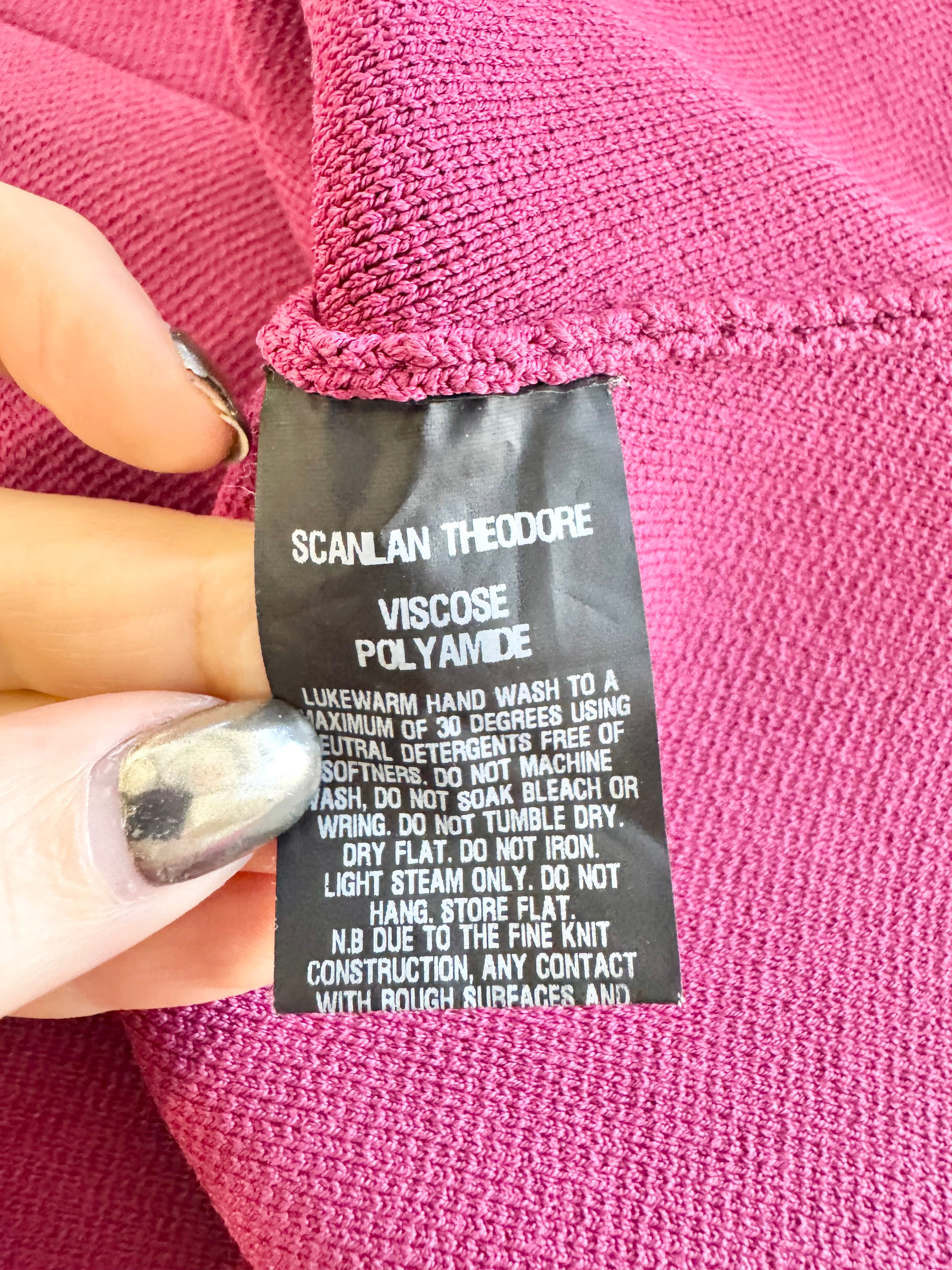 Scanlan Theodore Strapless Cerise Body Con Bell Skirt Dress - AU10