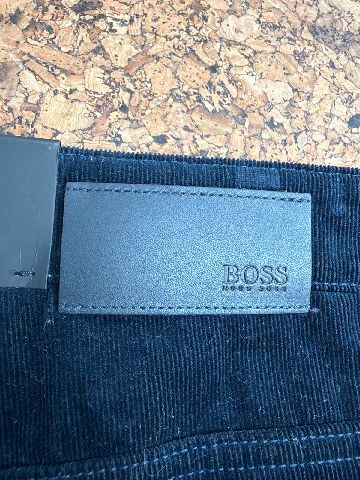 Boss Hugo Boss Navy Corduroy Slim Fit 'Delaware' Slacks - 34/32