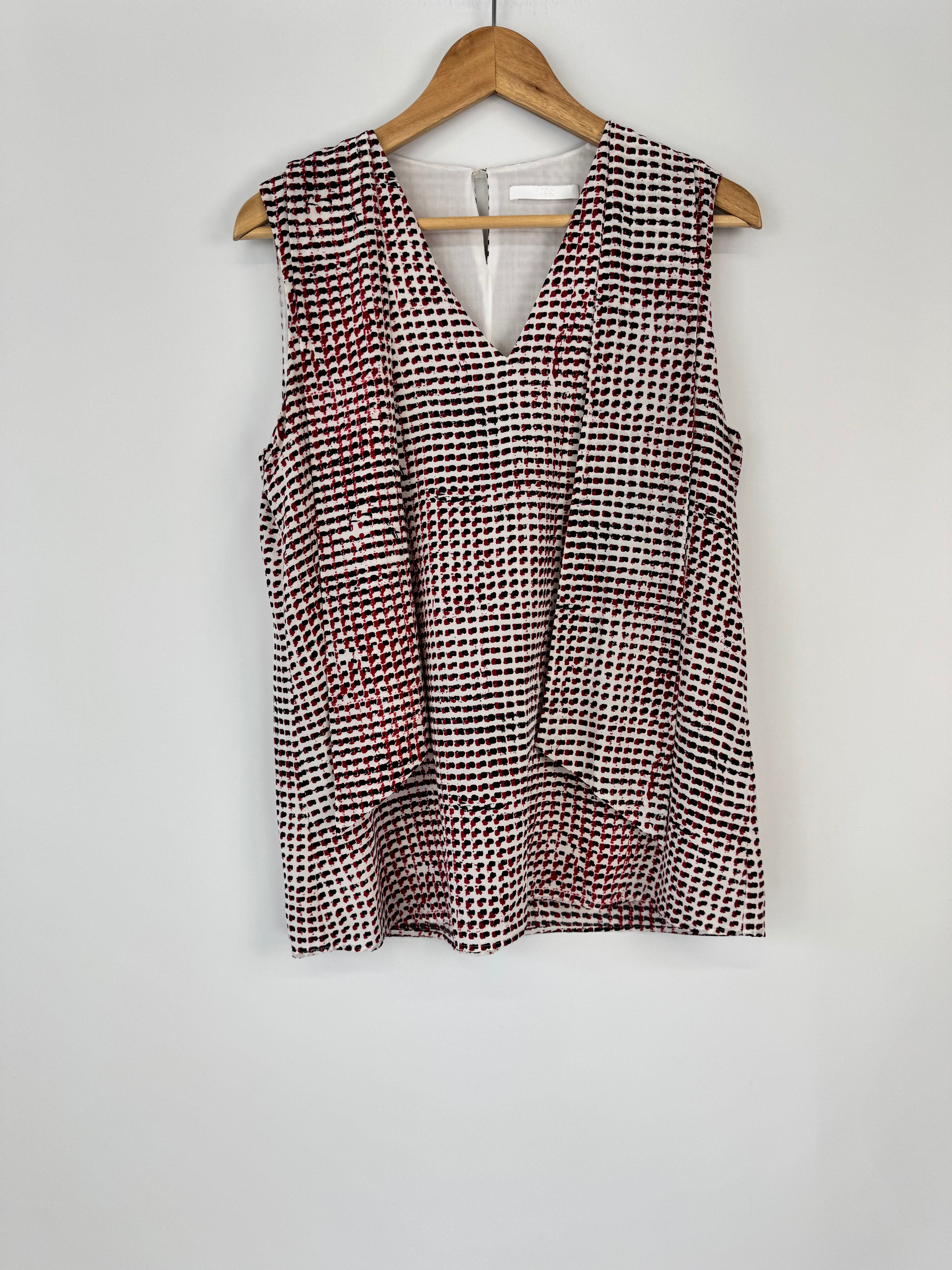 Hugo Boss Red Blue & White Tie Top - AU8/10