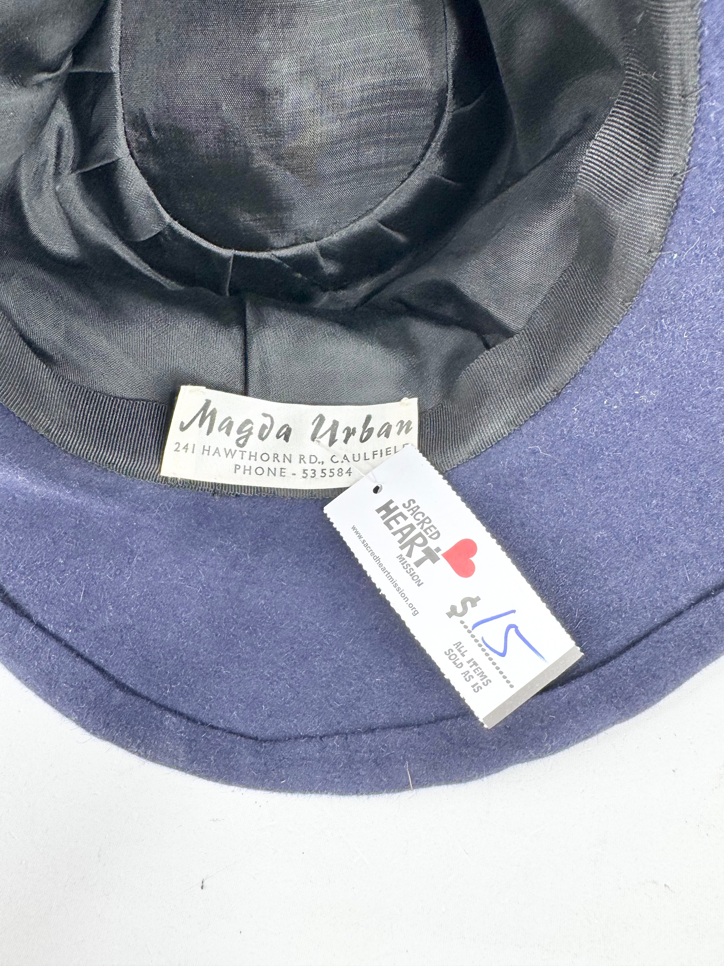 Madga Urban Navy Blue Gold Trim Hat - S