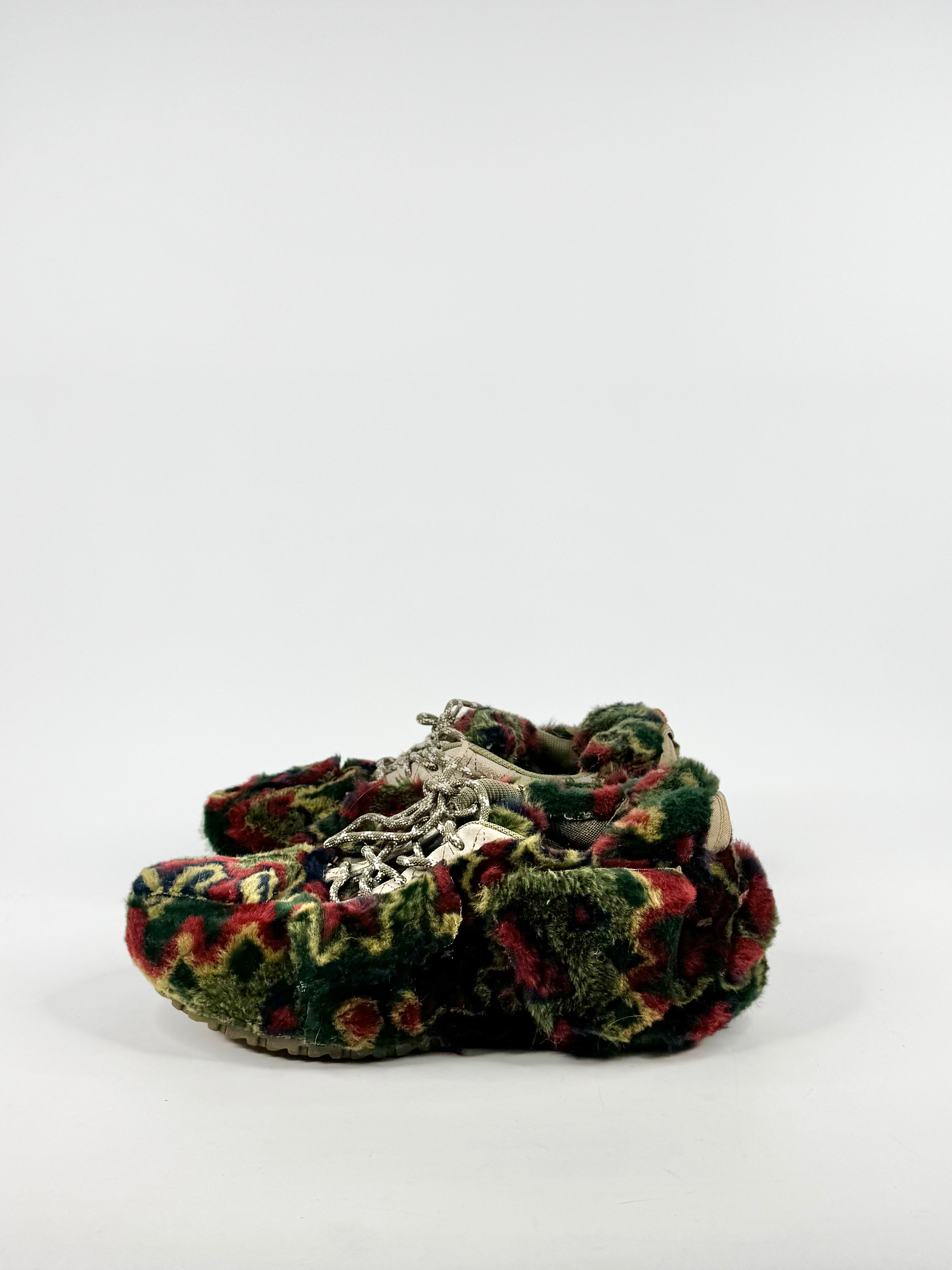 A.P.C Black & Red Faux Fur Sneakers - EU44