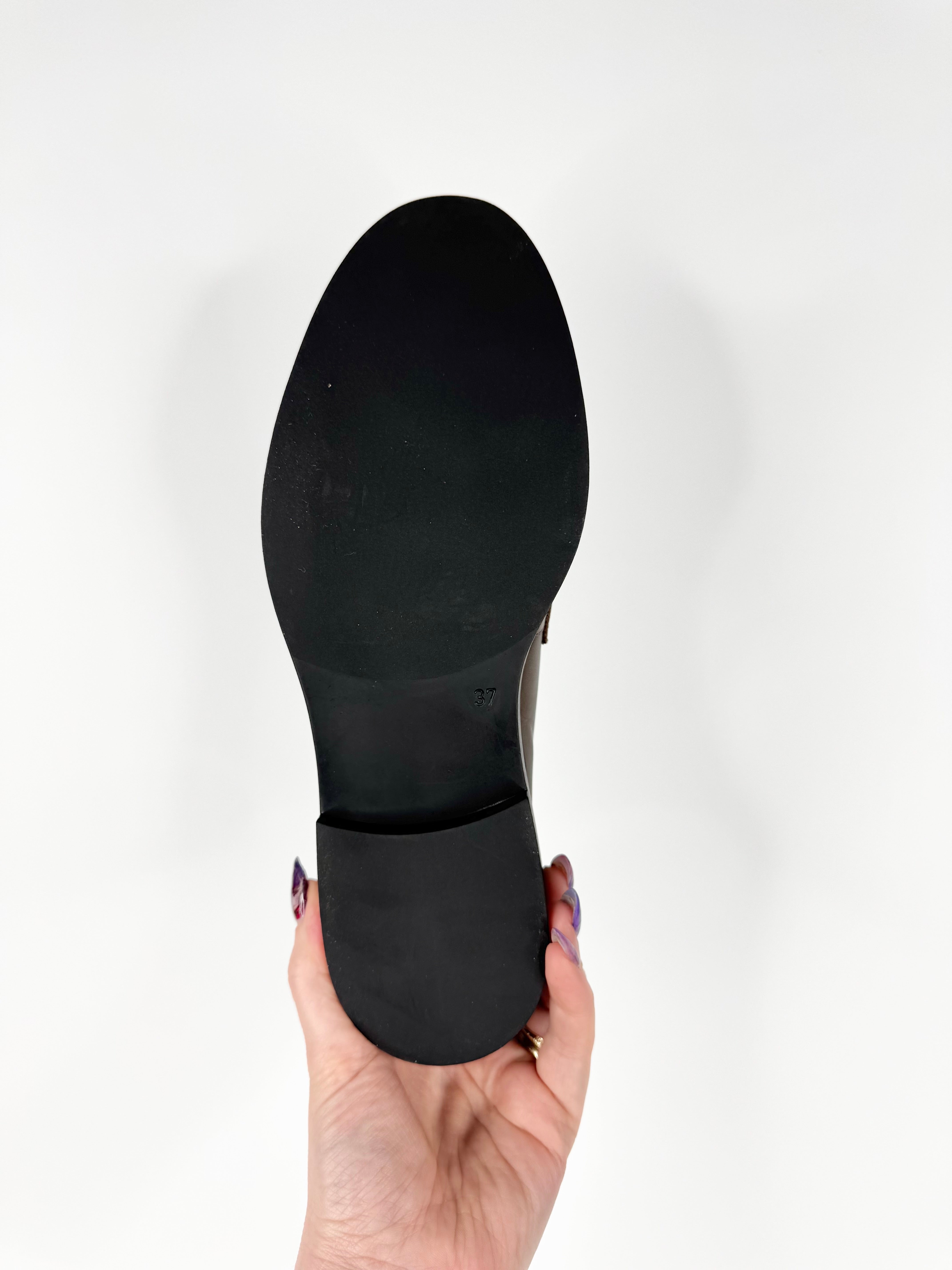 MFW Diana Ferrari Sienza Dark Choc Leather Loafers - EU37