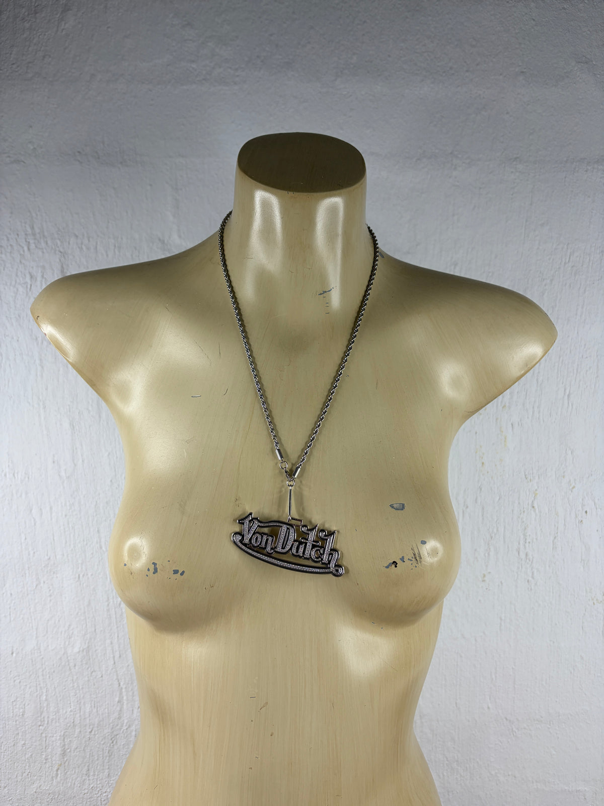 Y2K Von Dutch Logo Necklace