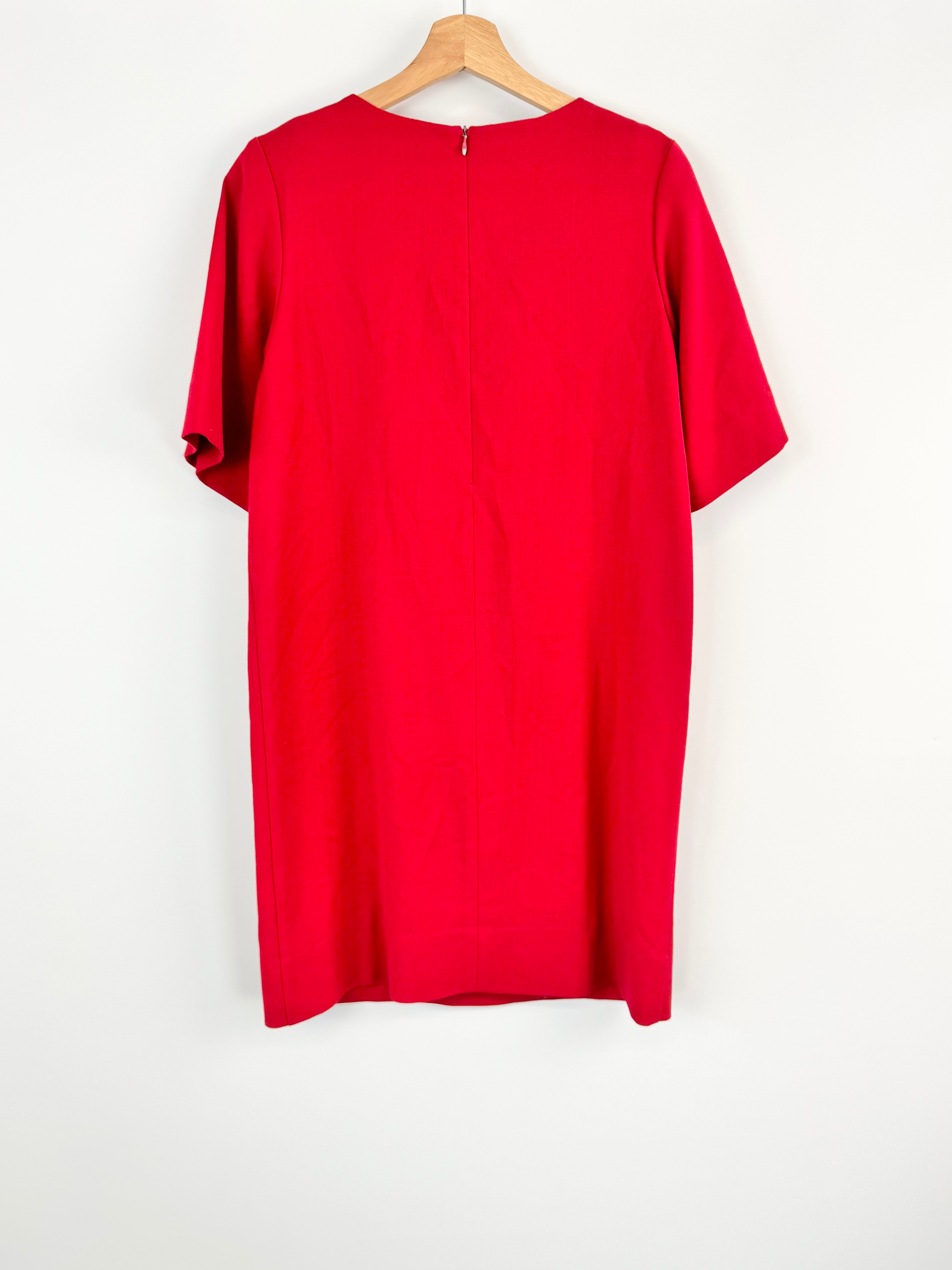 Natalie Encarnita Crimson Wool Dress - AU8