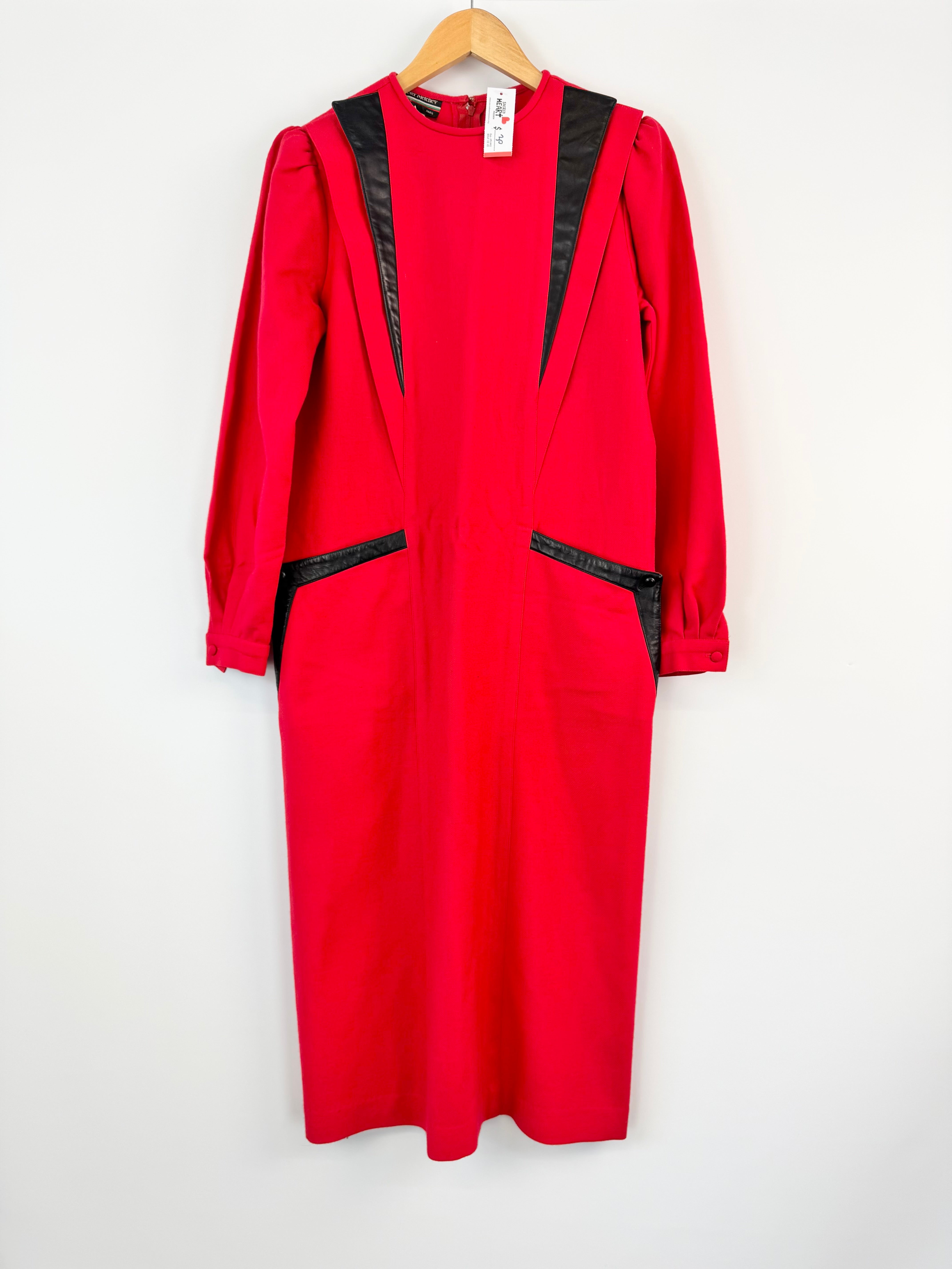 Peter Metchev Red & Black Vintage Dress - AU12