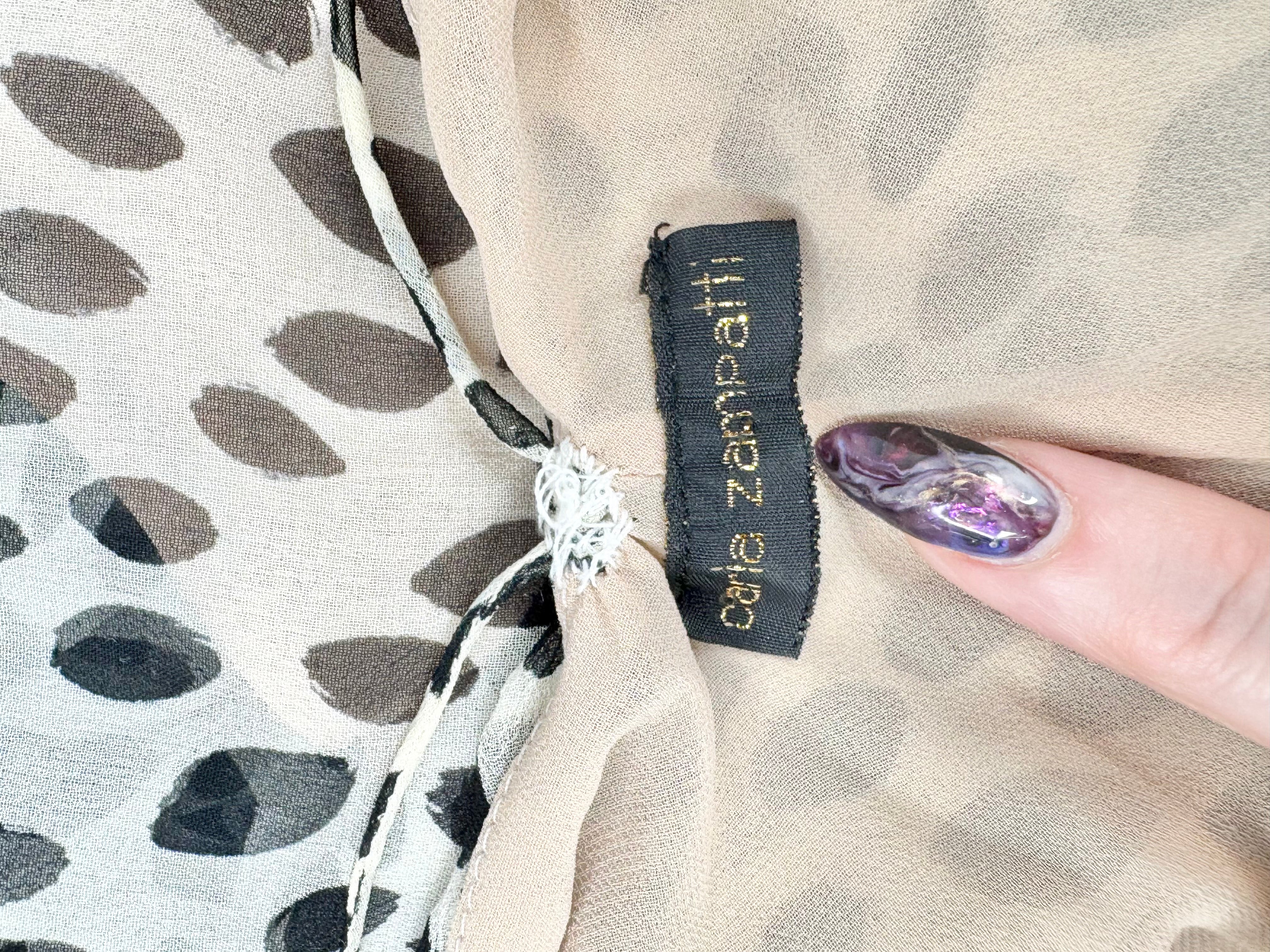 Carla Zampatti Black & White Bias Cut Silk Gown - AU10