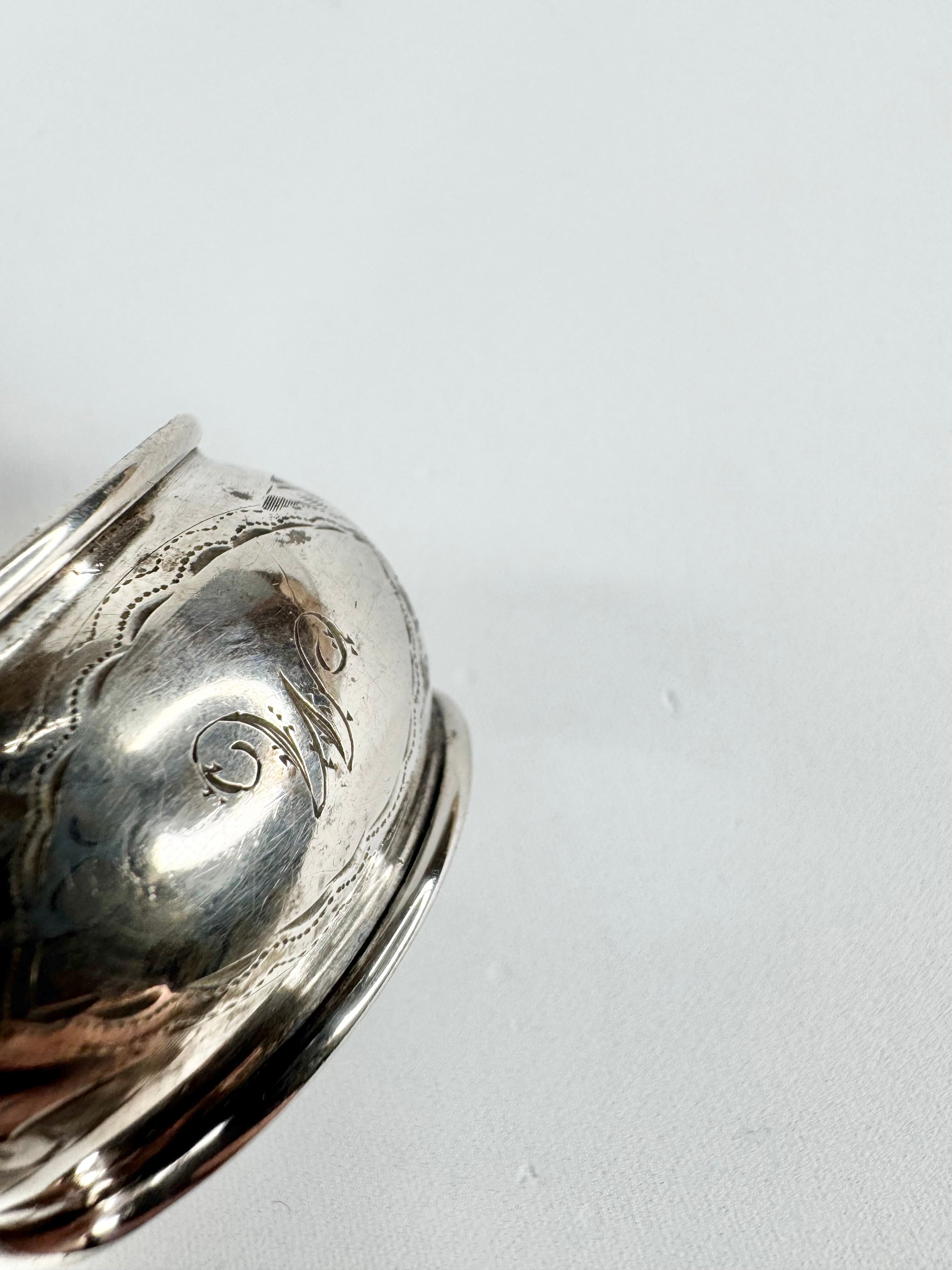 Antique Chester J Aikin English Silver Filigree Napkin Ring