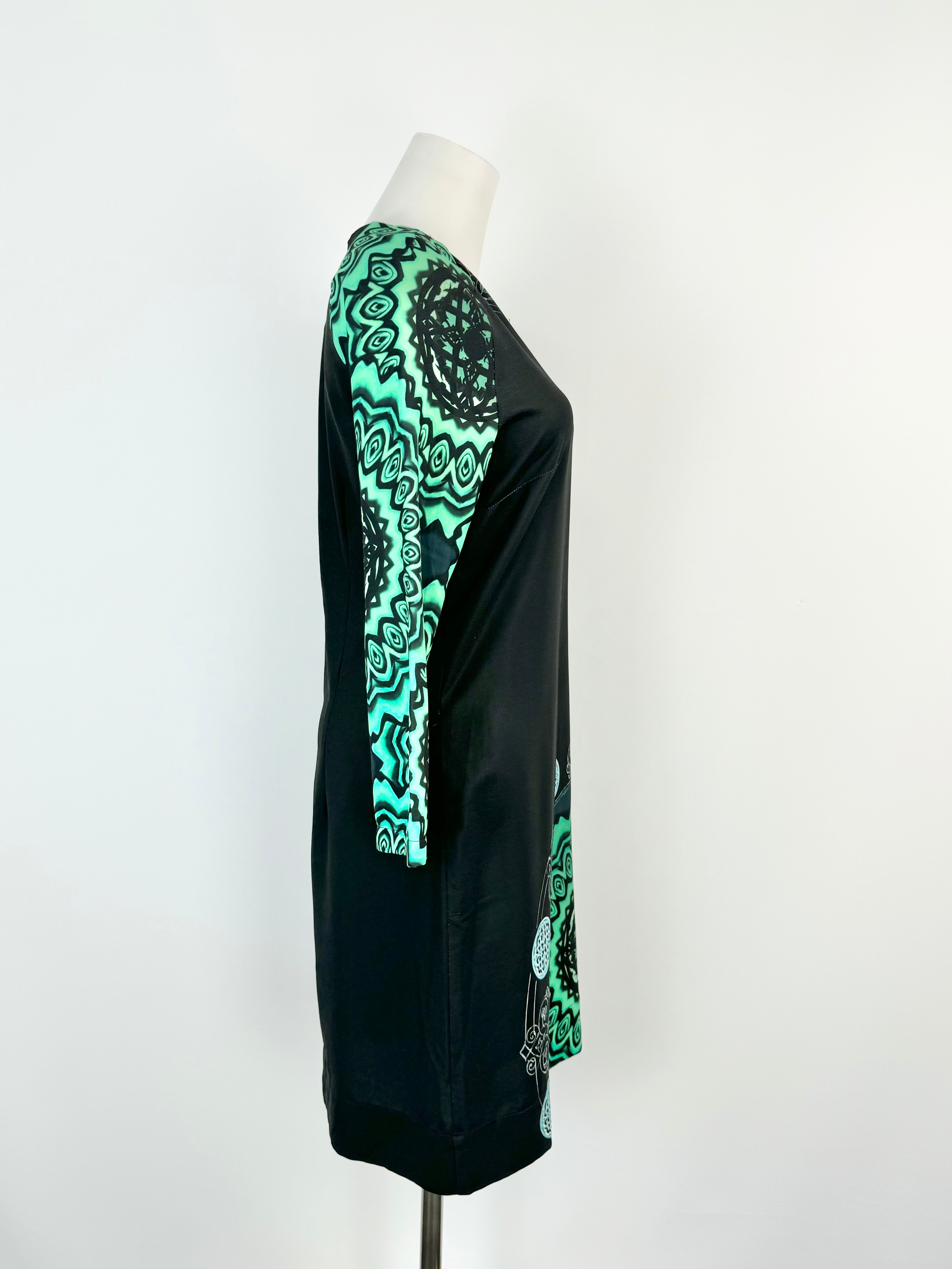 Desigual Green & Black Midi Dress - AU8