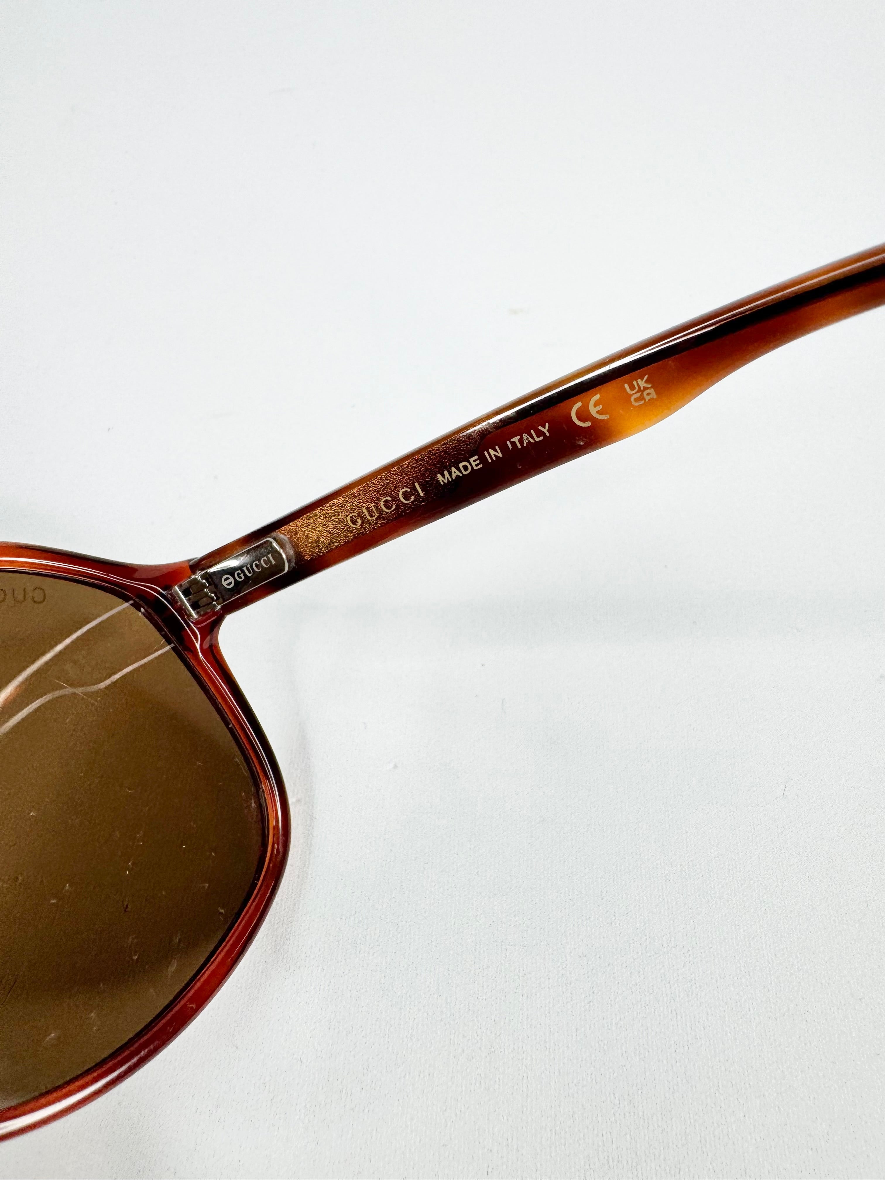 Gucci Tortoiseshell Aviator Sunglasses