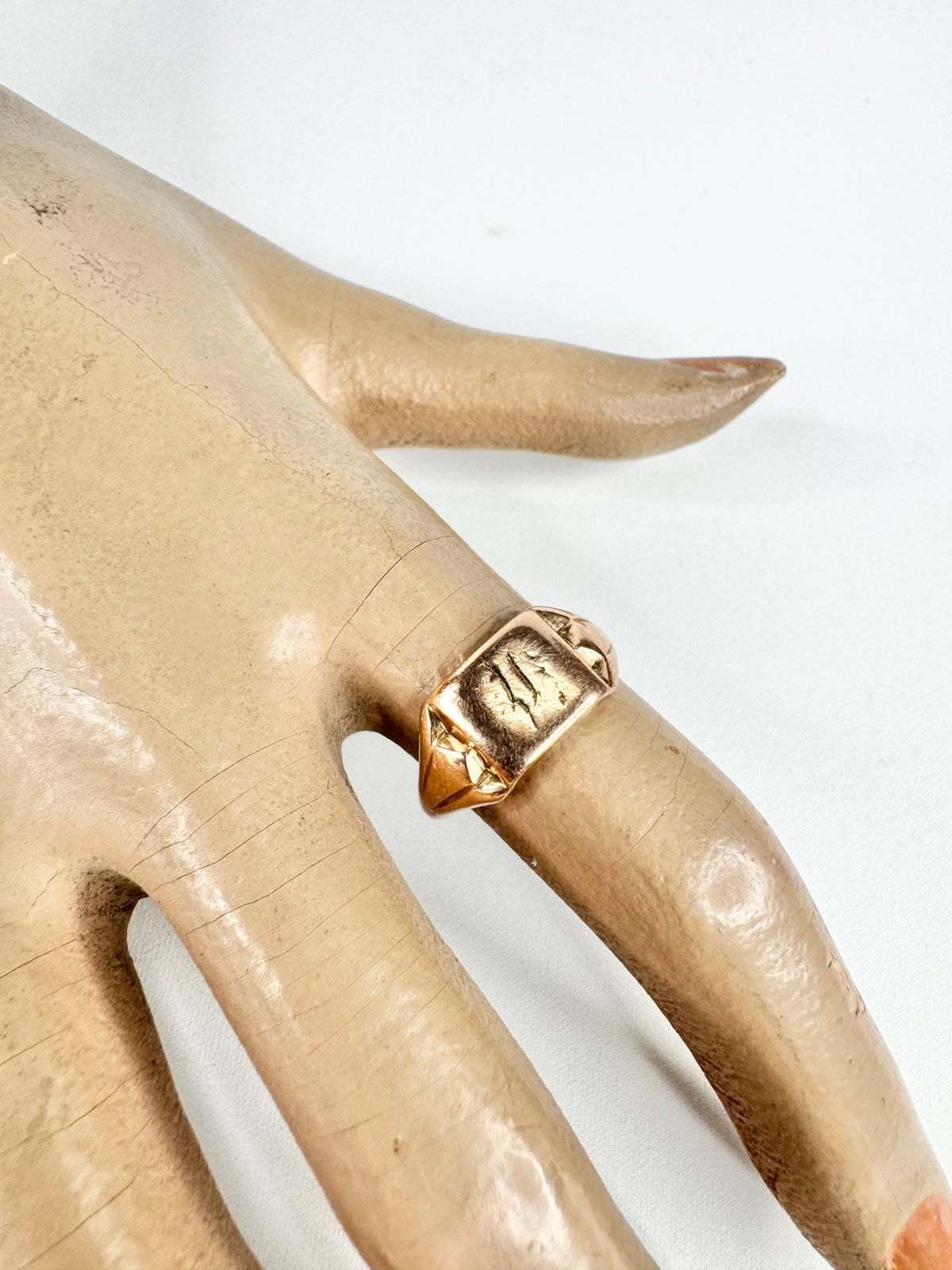 Vintage 9ct Rose Gold Signet Ring